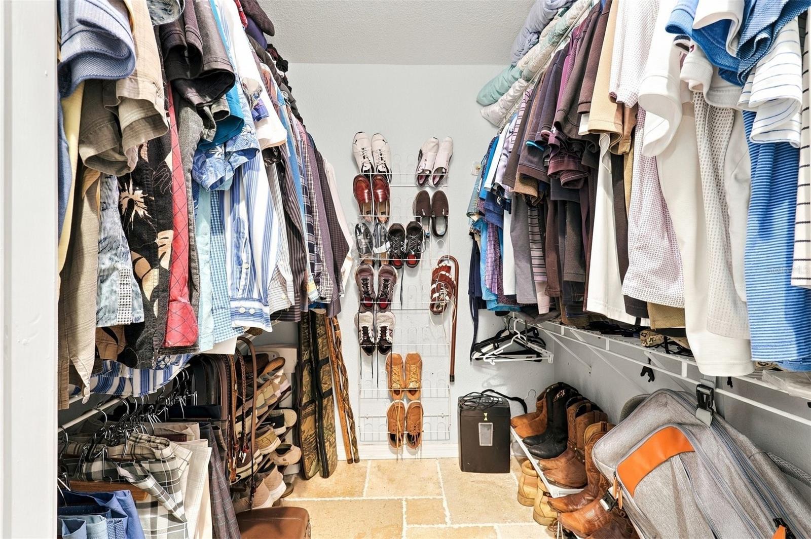 One of 2 Primary closets