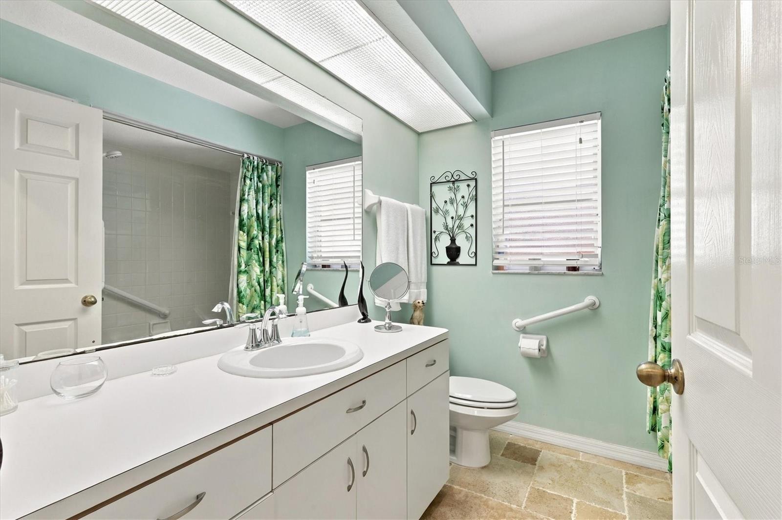 Guest bath; tub/shower combination