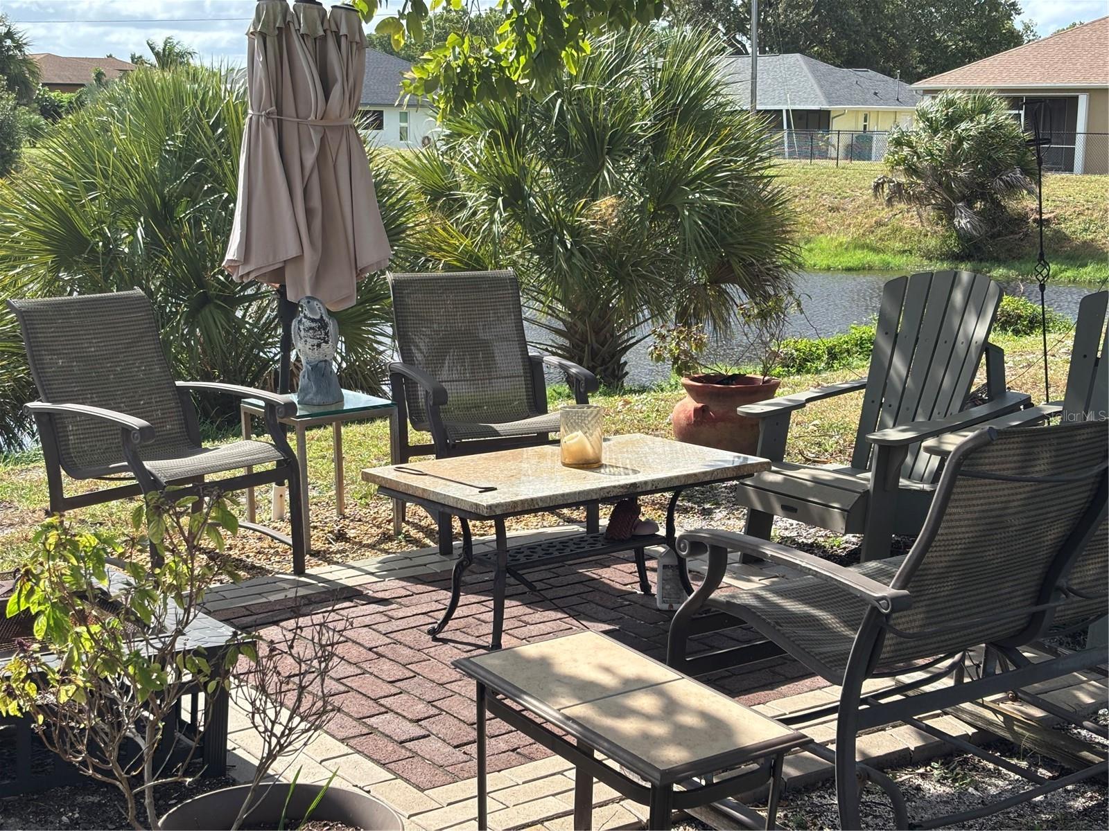 Fire pit water view