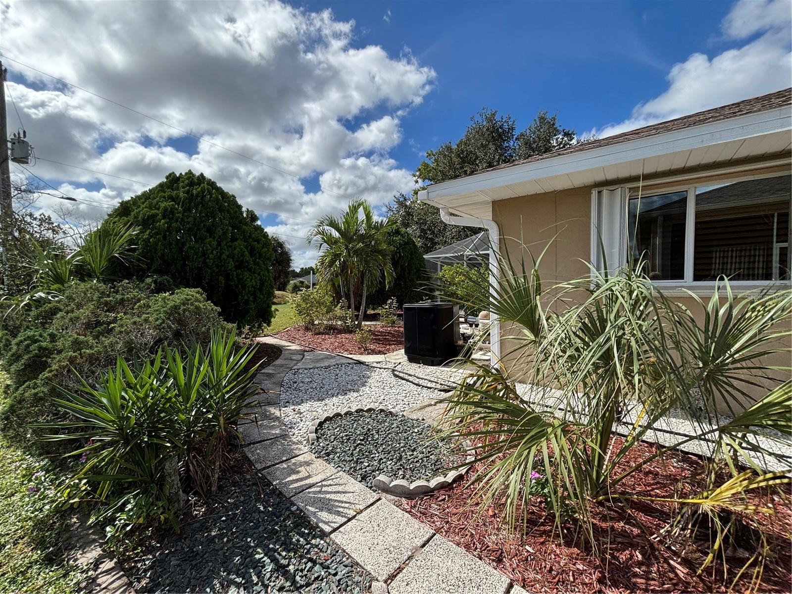 Back side yard; pool htr