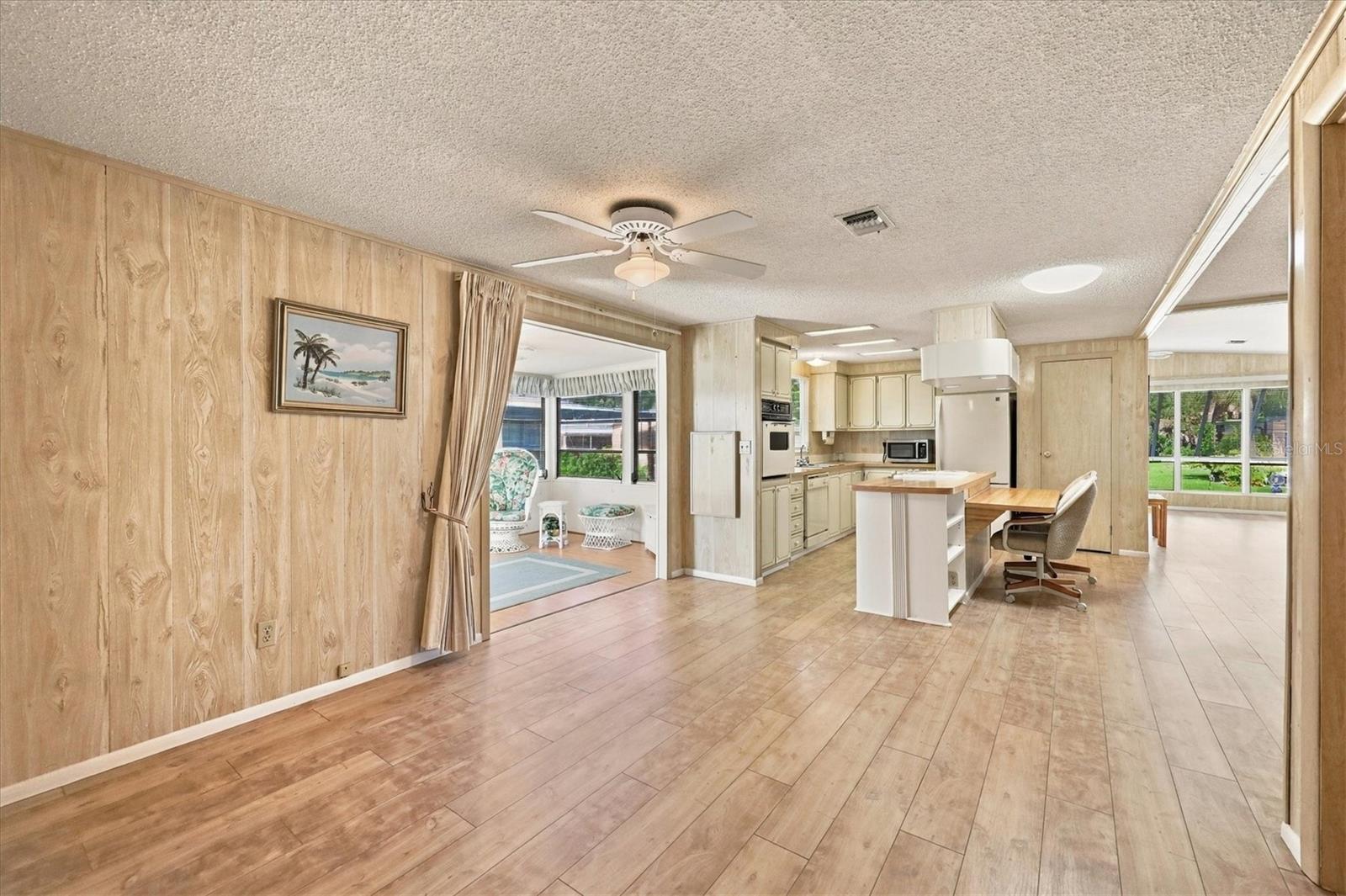 Family room off kitchen
