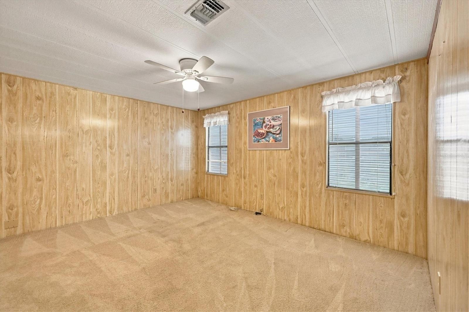 Spacious primary bedroom