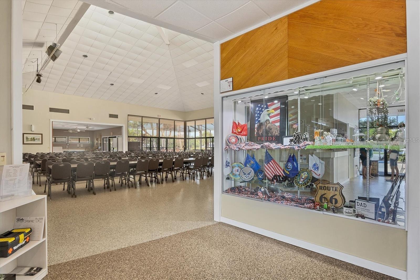 Clubhouse lobby