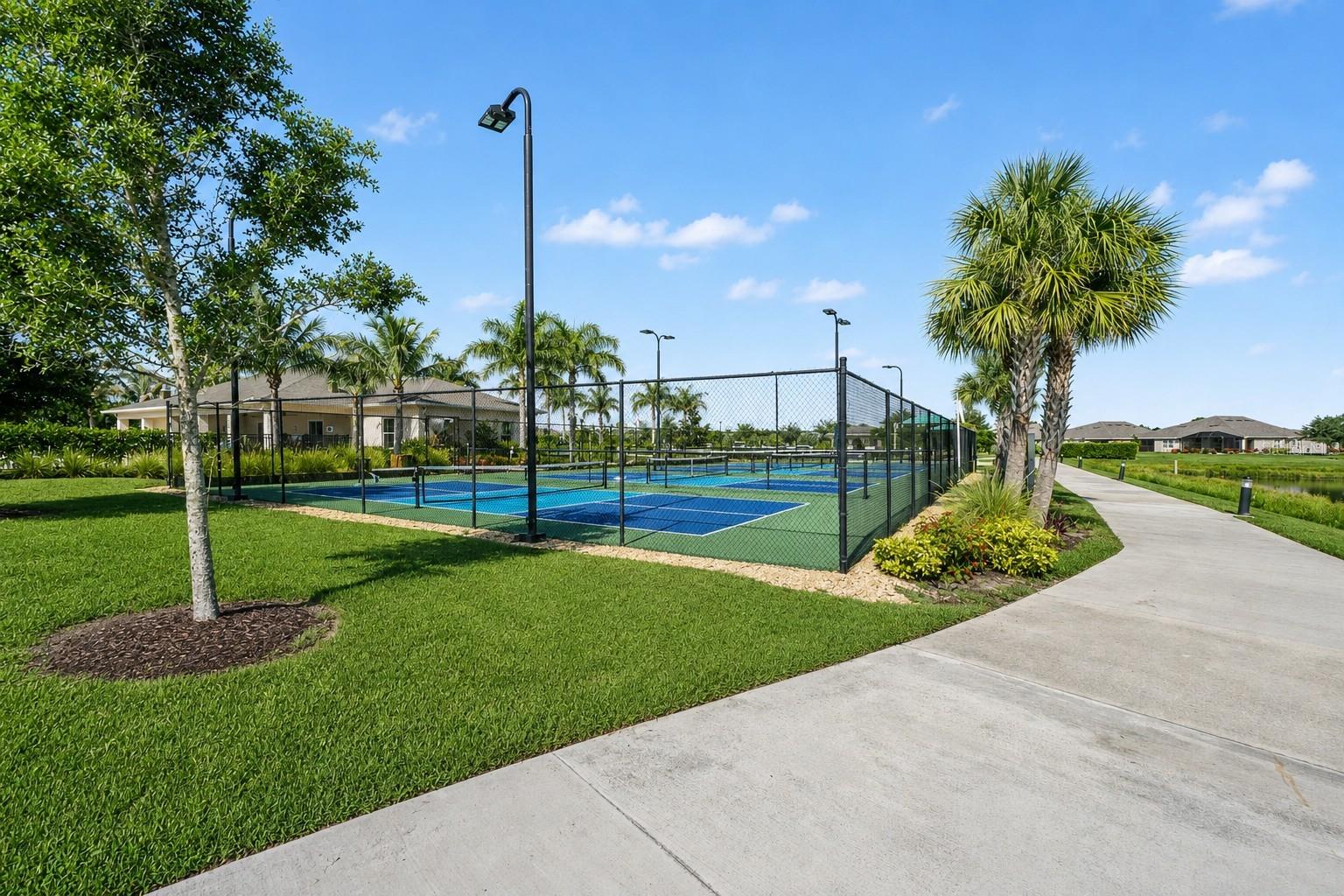 Amenities Center Lighted Pickle Ball Courts
