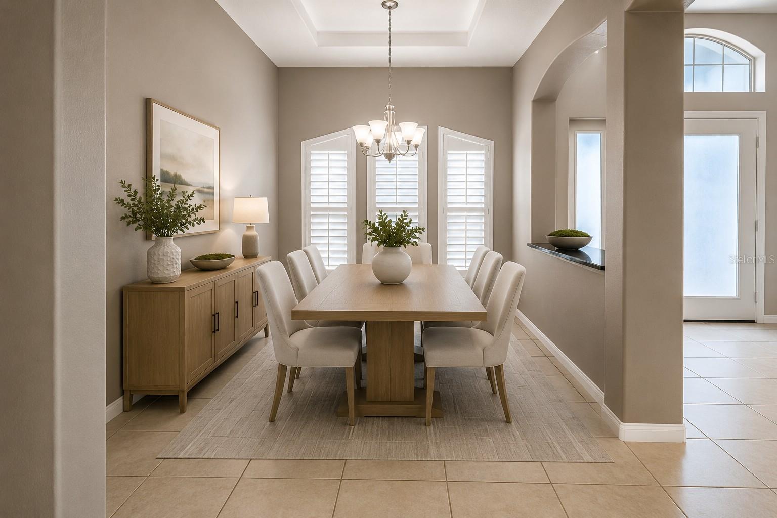 Dining Room Staged