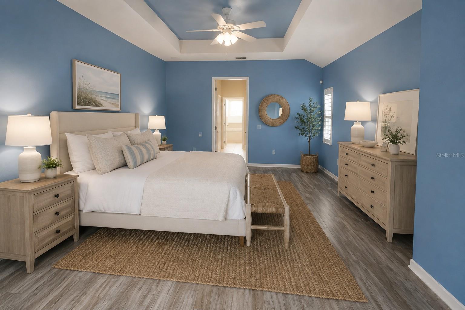 Primary Bedroom Staged