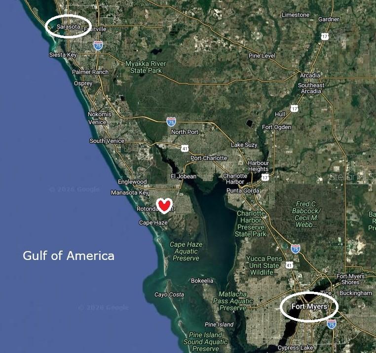 Centrally located between Sarasota and Ft. Meyers