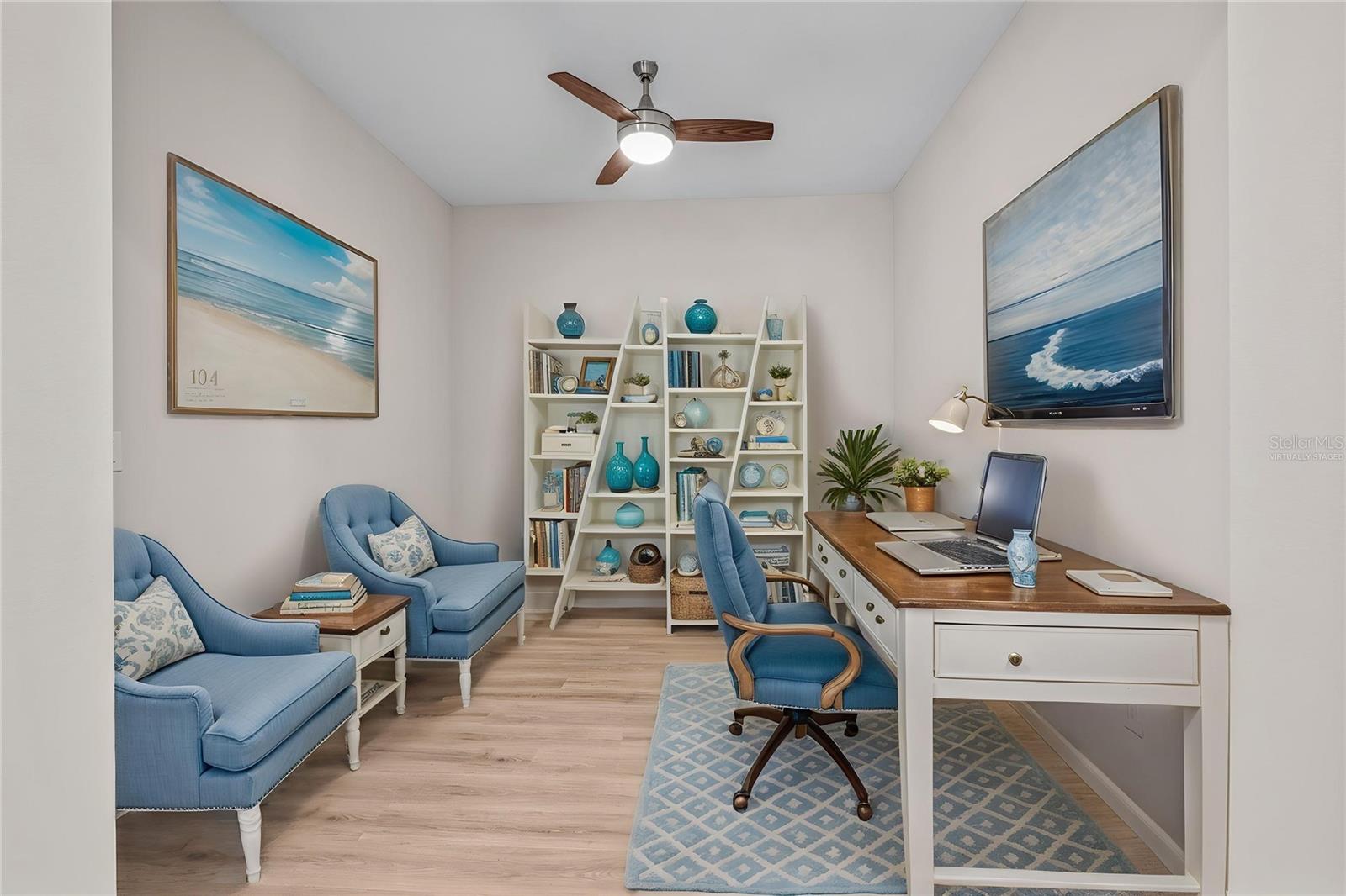 Virtually Staged - Open Office/Bonus Room