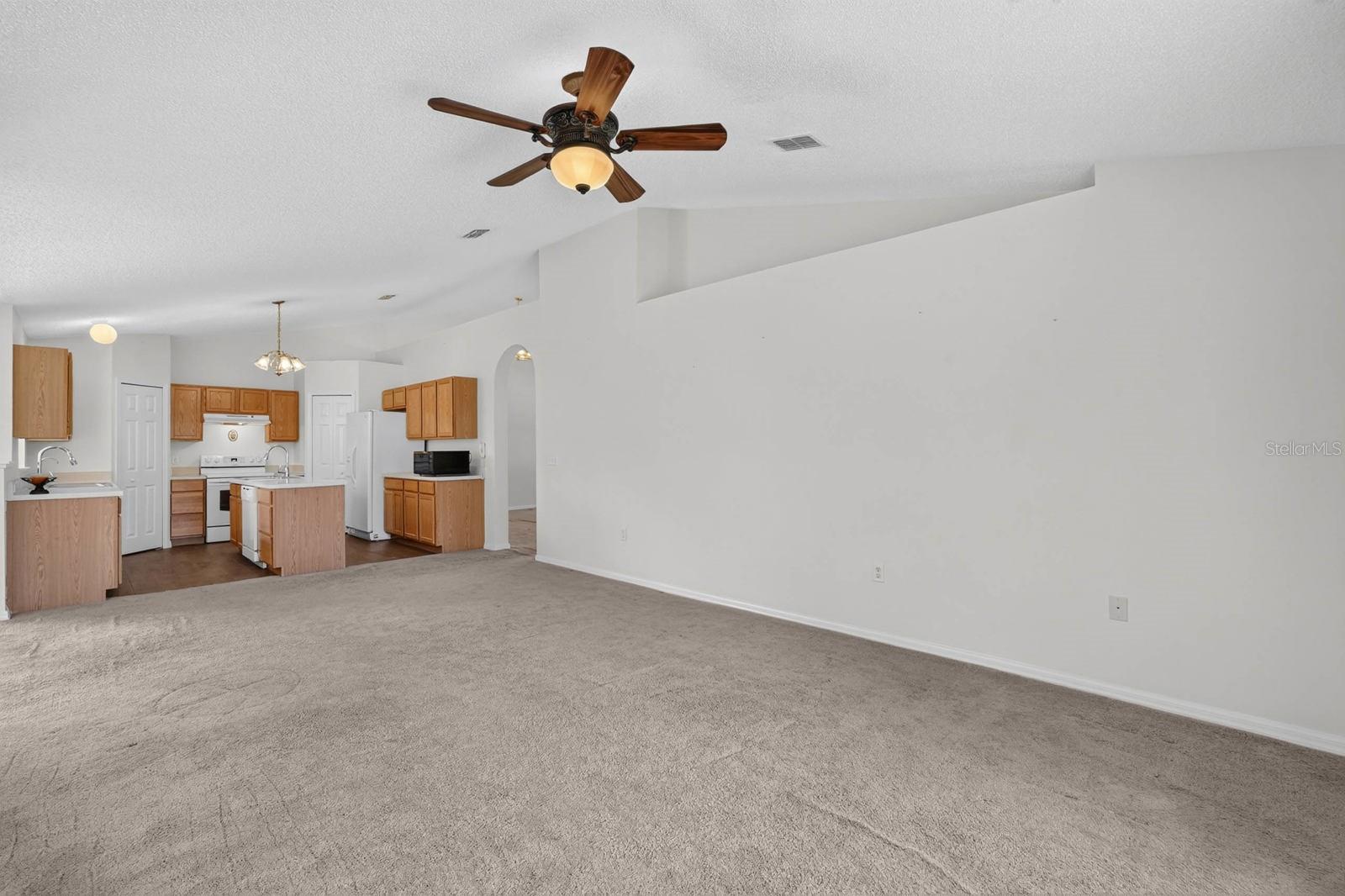 Family Room looking towards the kitchen