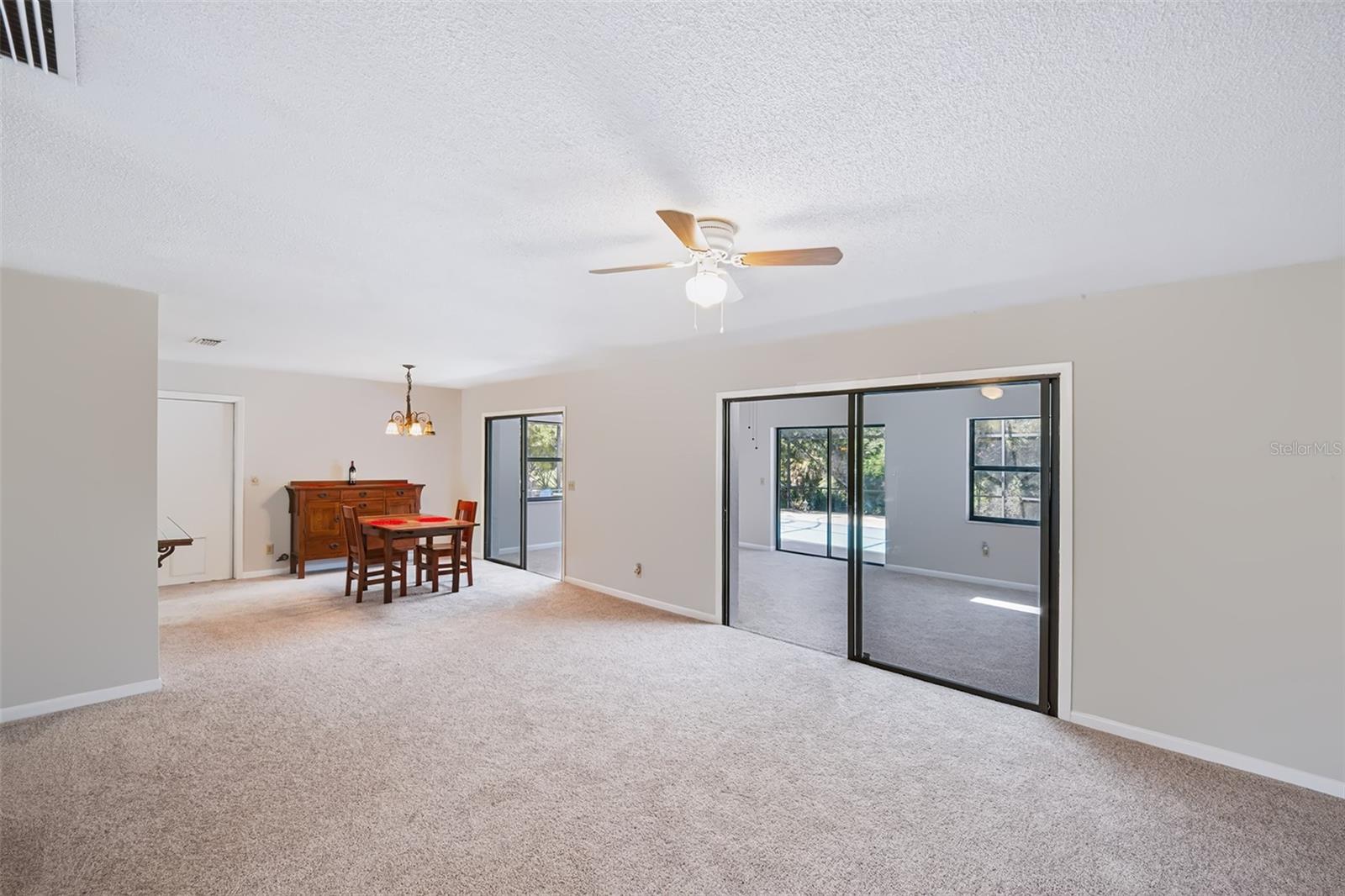 Existing furniture in dinette area