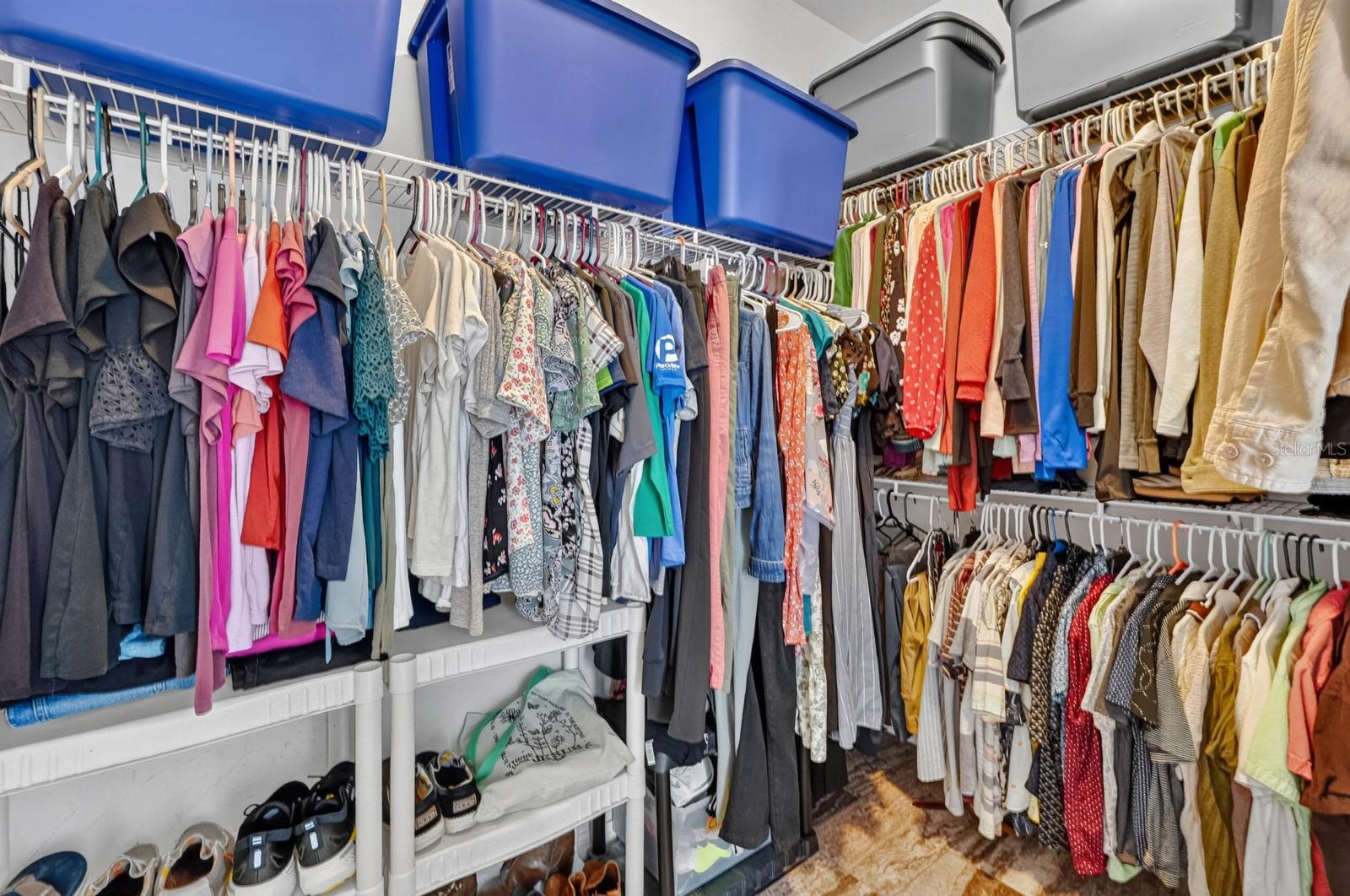 Large walk in master closet