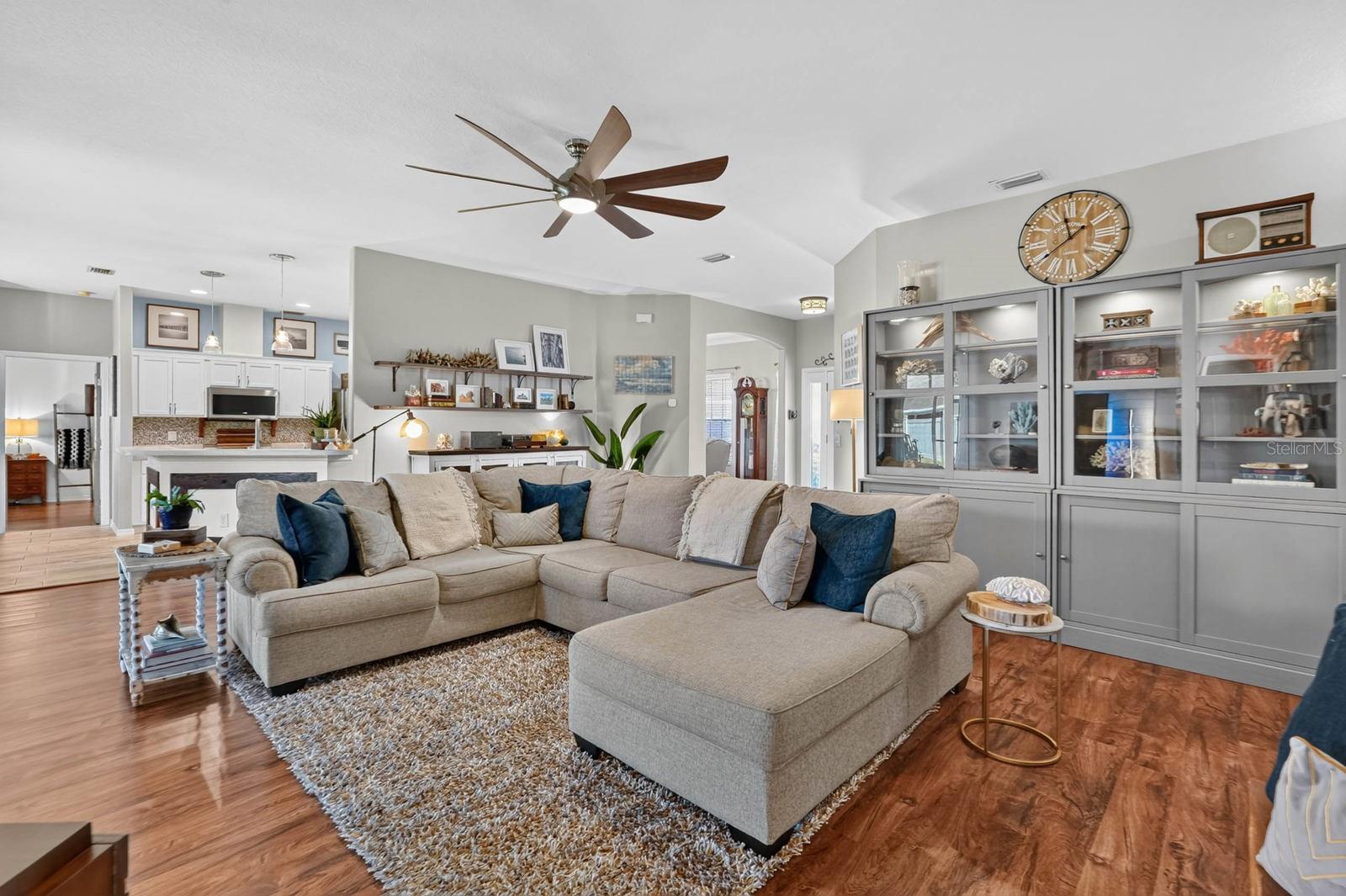 Spacious open family room