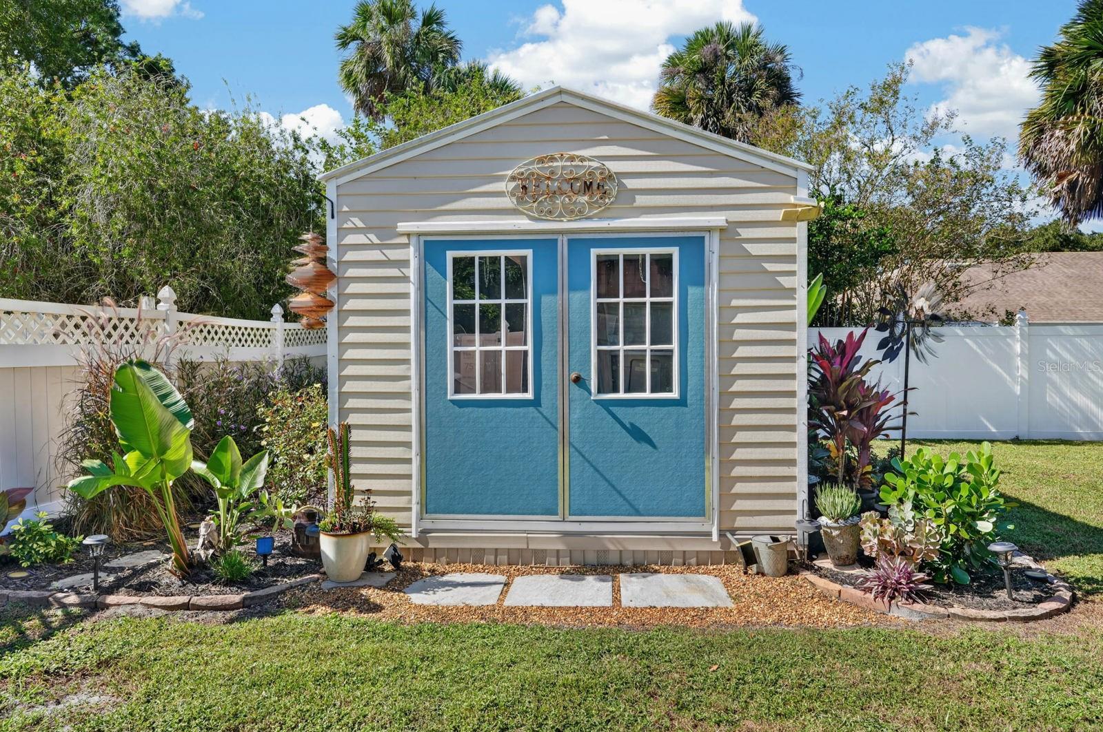 Large 10' x 12' shed with beautiful landscape