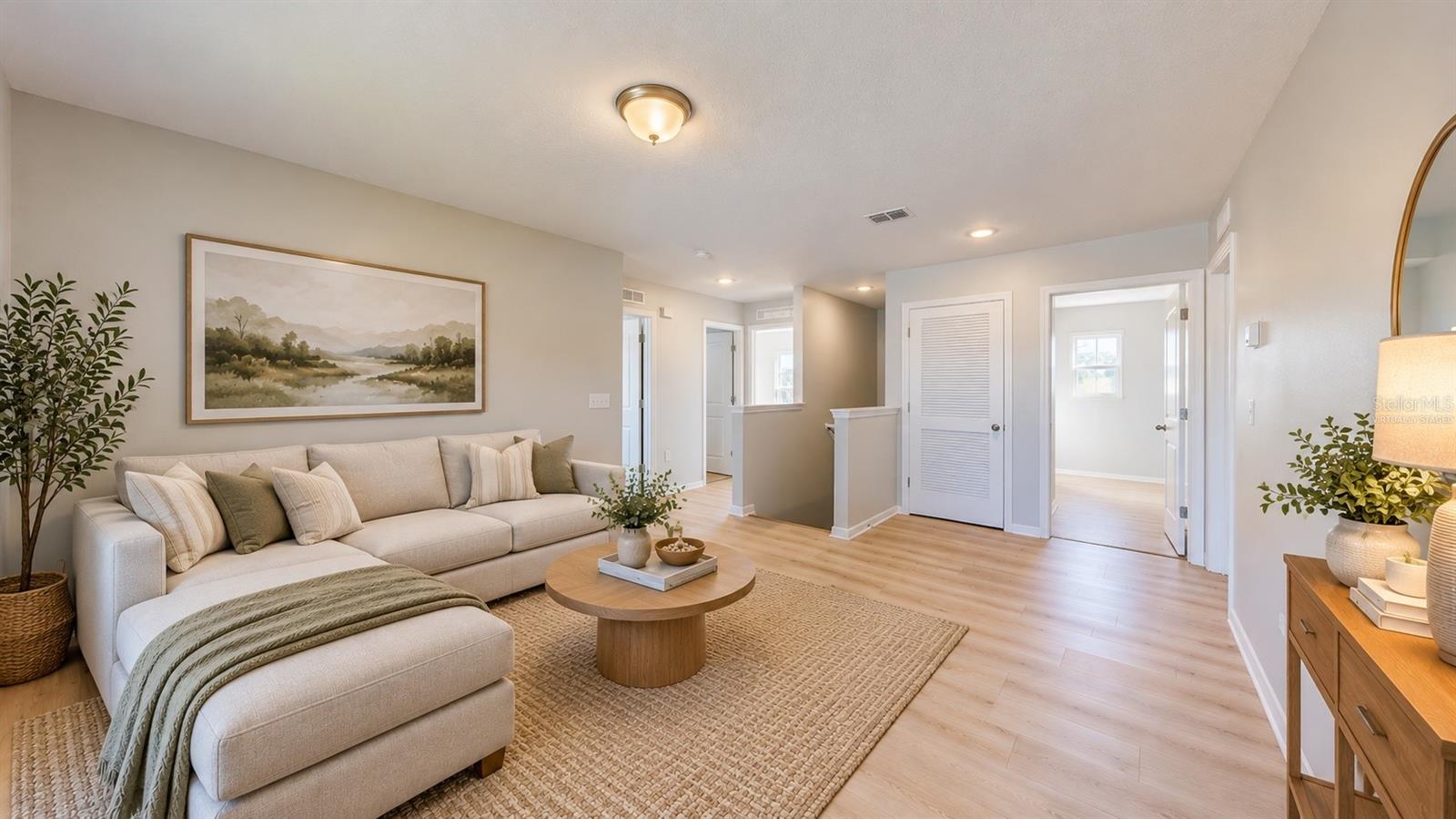 Virtually staged. Your Space, Your PossibilitiesMovie nights, game nights, or a quiet place to unwind. This versatile loft adds another dimension to everyday living.