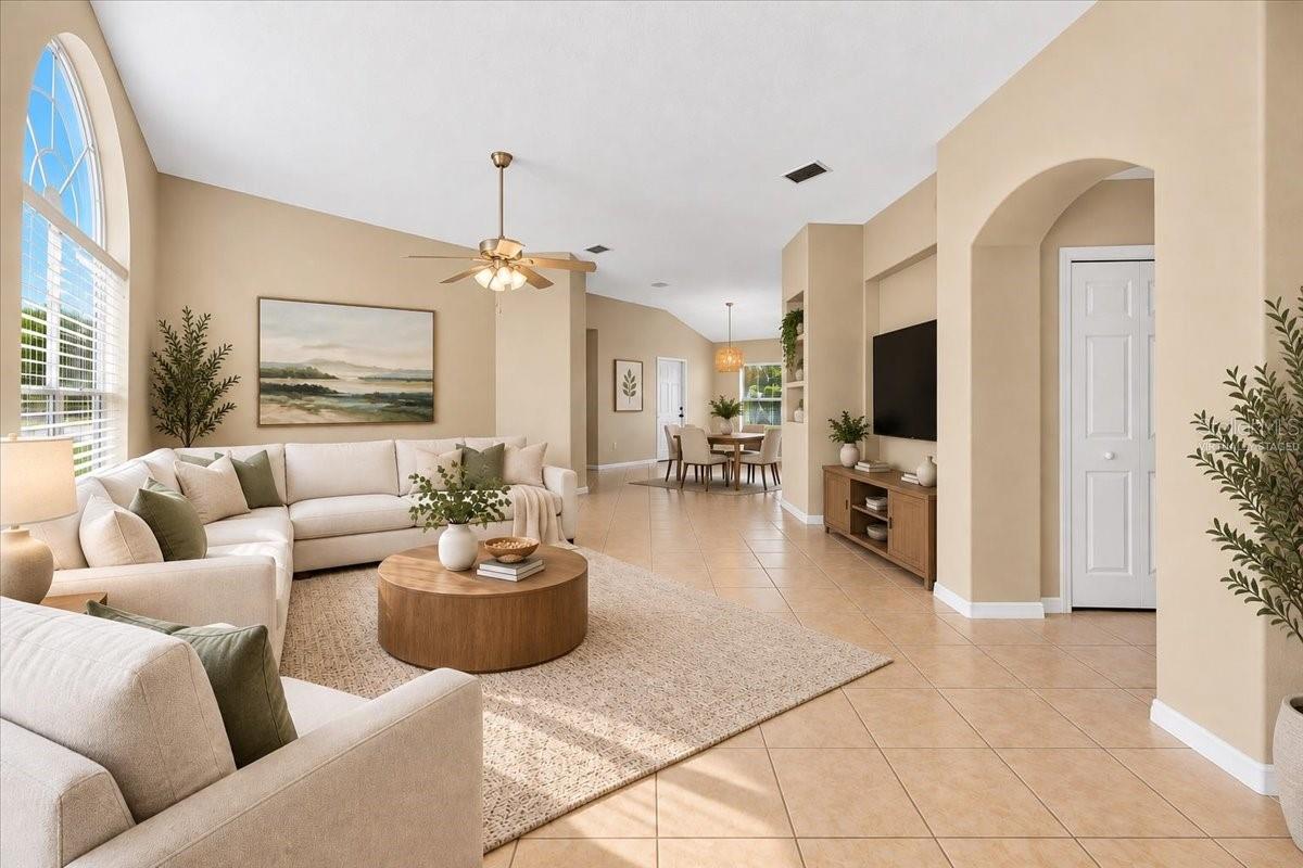 Virtually Staged Photo of living area