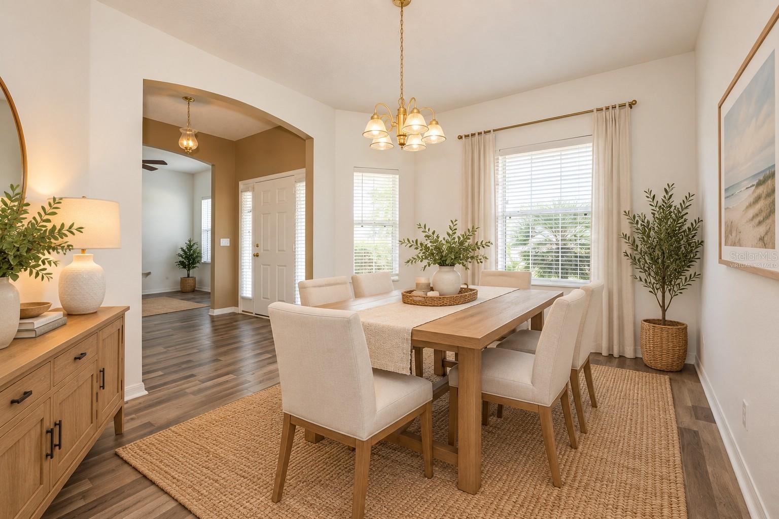 Virtually Staged Dining Room
