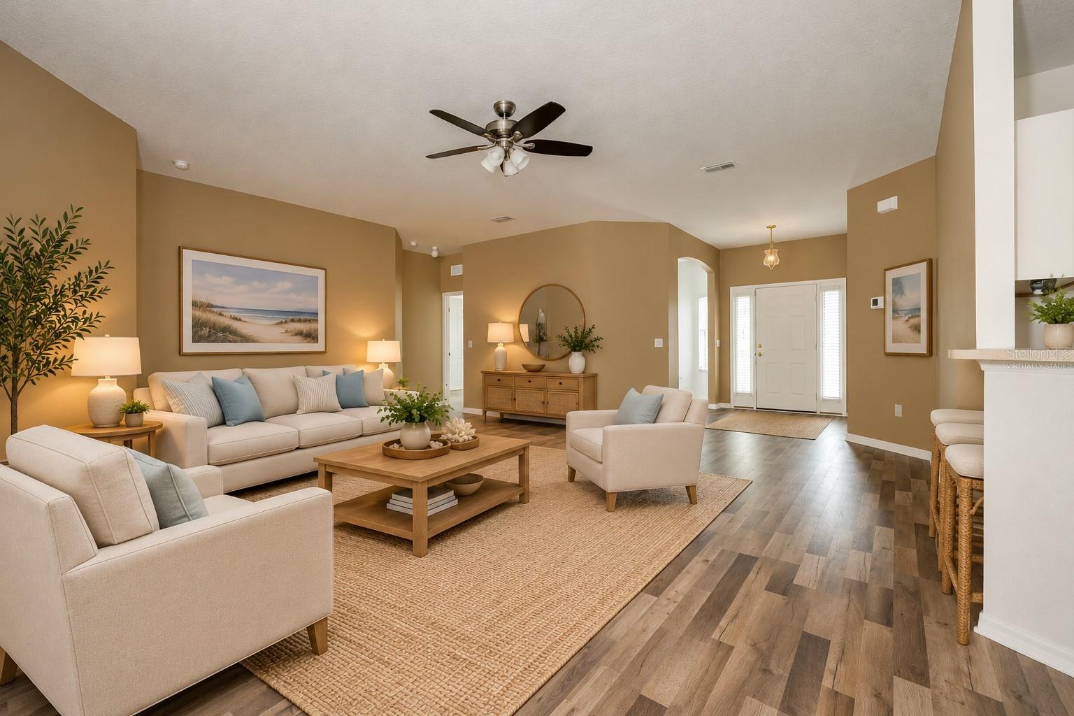Virtually Staged Living Room 2nd Design