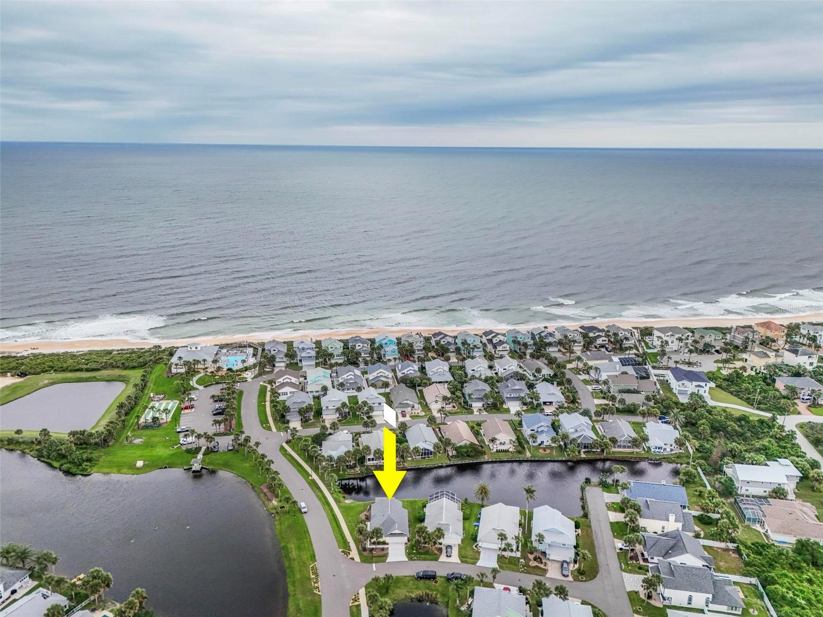 Aerial view to beach