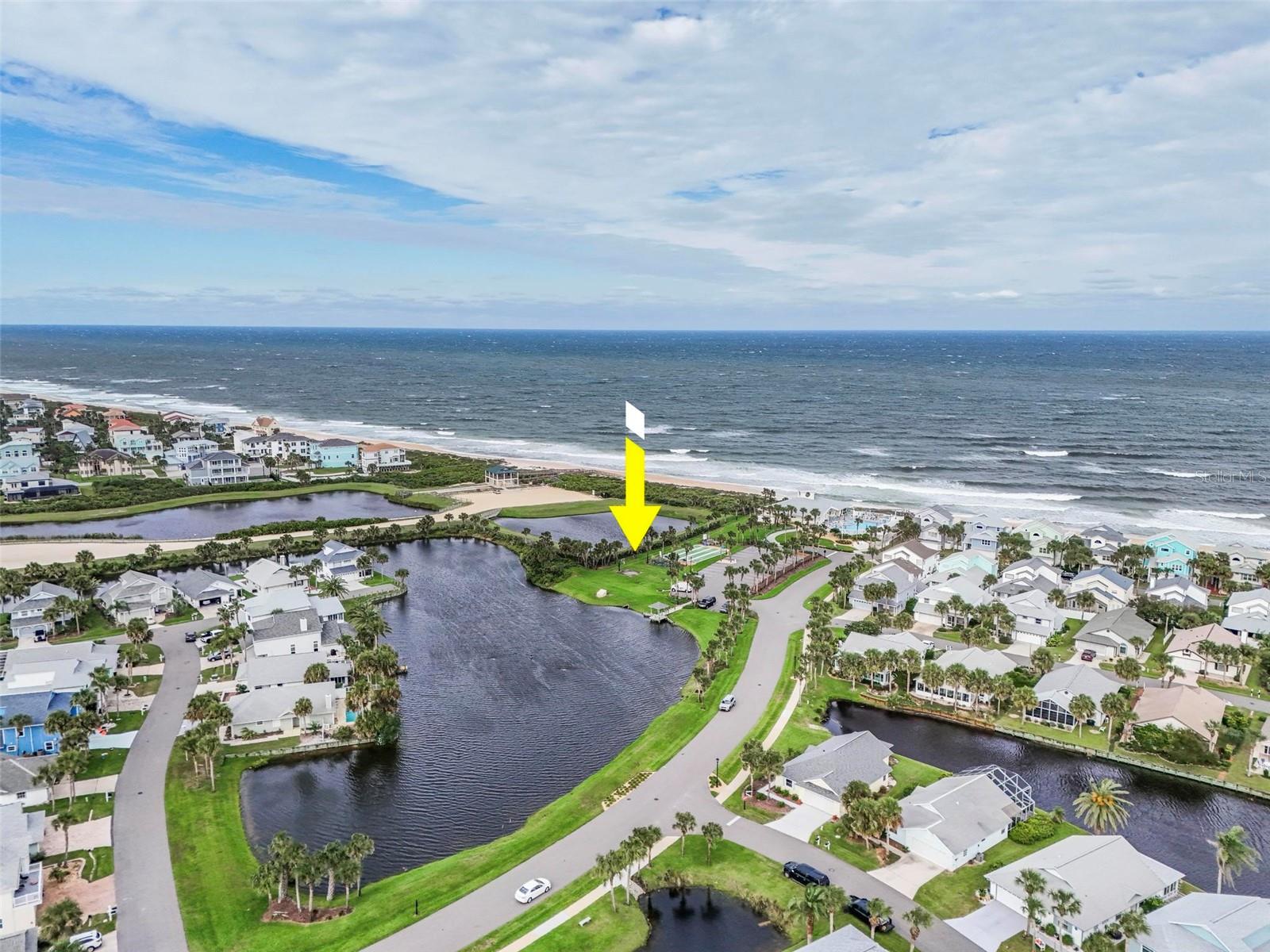 Arrow shows where the fence is along county park. No entrance from Sea Colony must go out of community to access. Drive your golf cart.