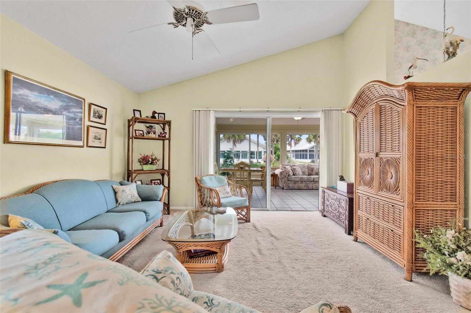 Living room with view of the canal