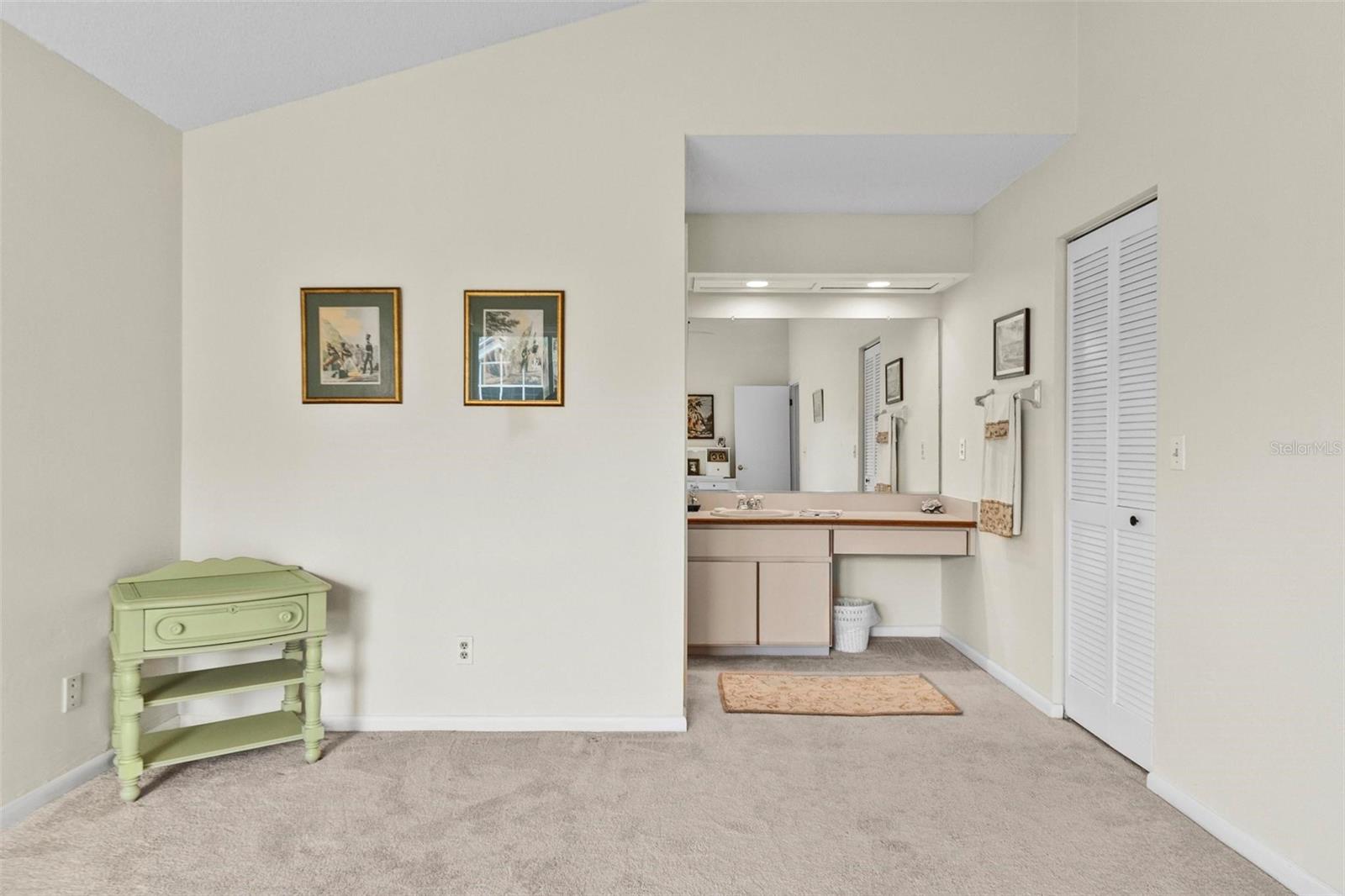 Owners suite separate sink from shower area