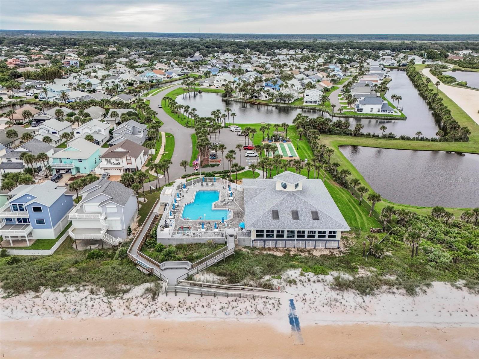 Aerial view from beach