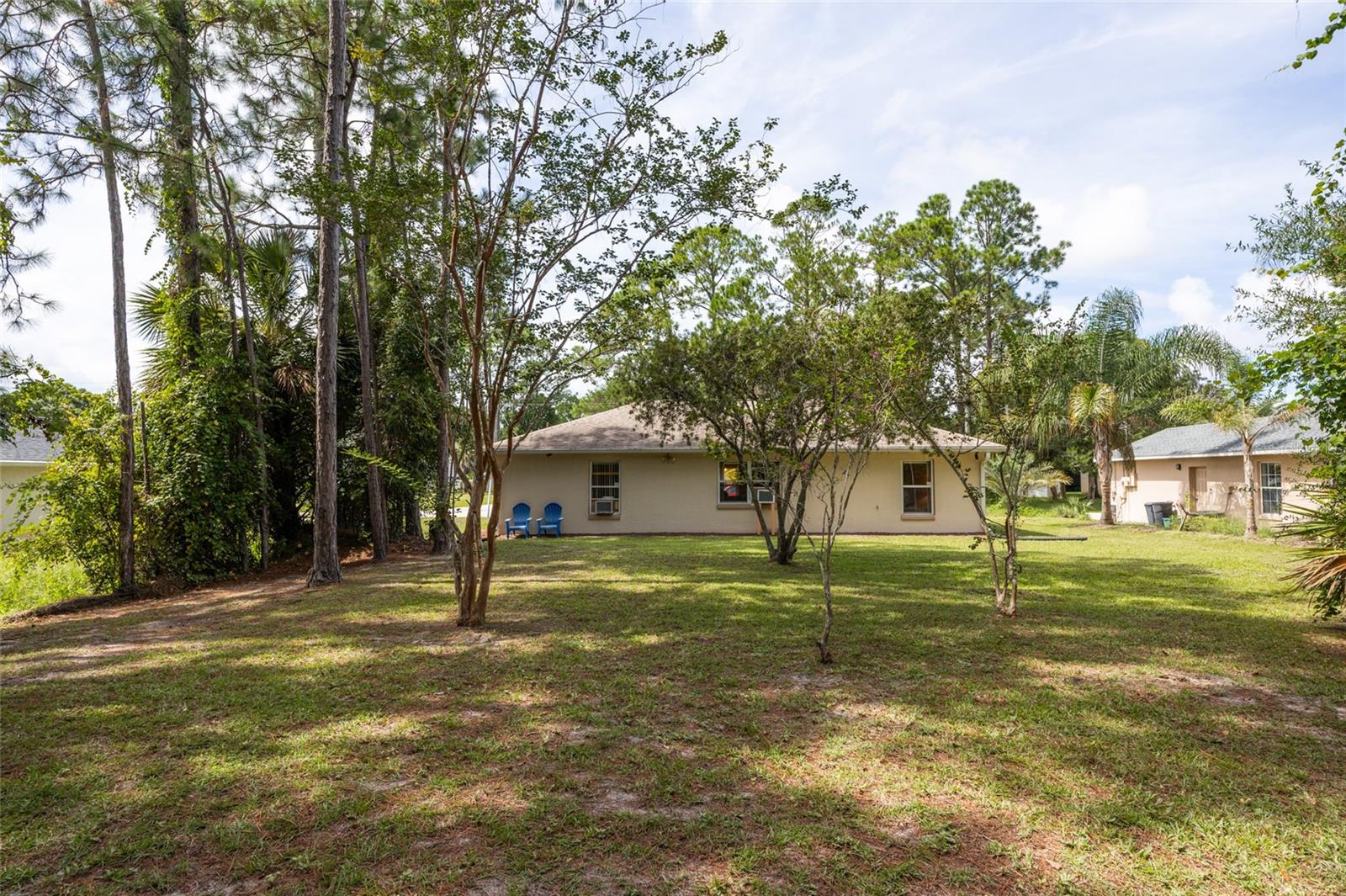 Over-sized backyard