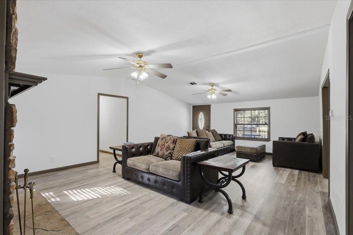 Entrance with Living Room and Family Room