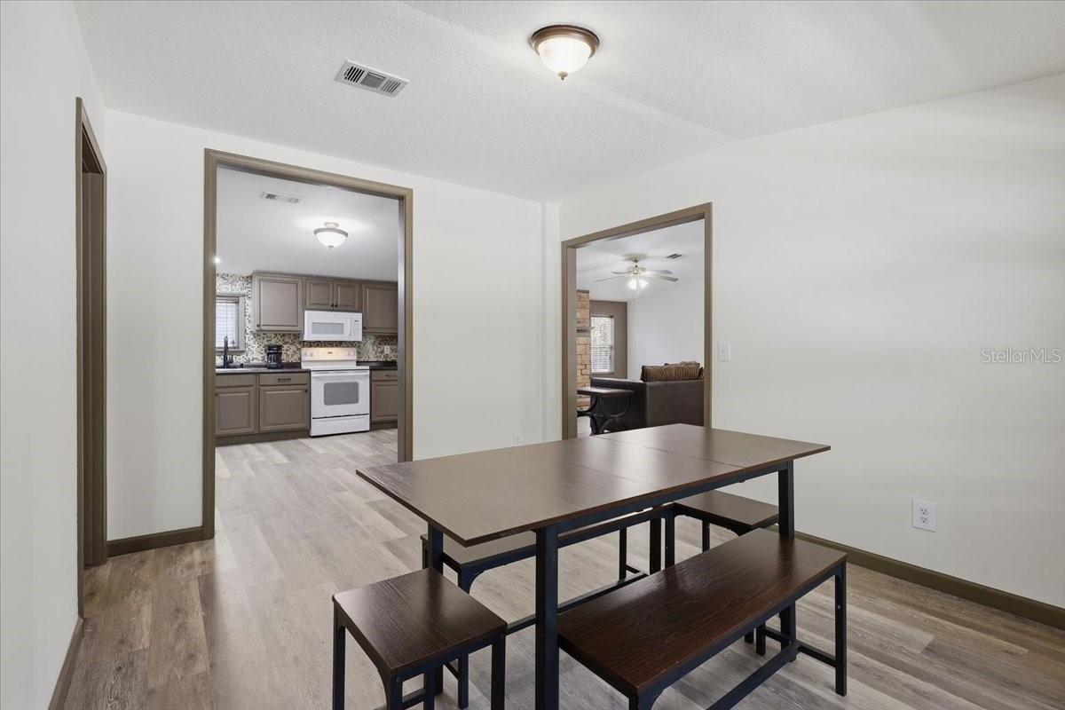 Dining room off of kitchen area and living room