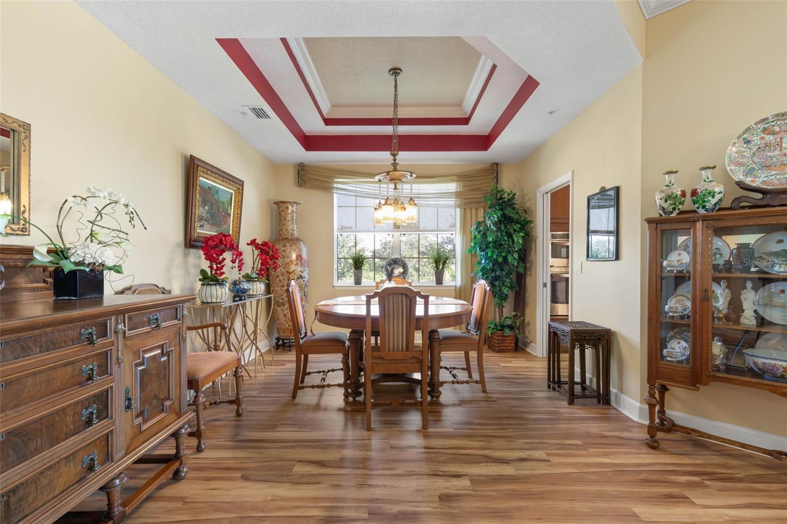 Large dining area with window and nice view