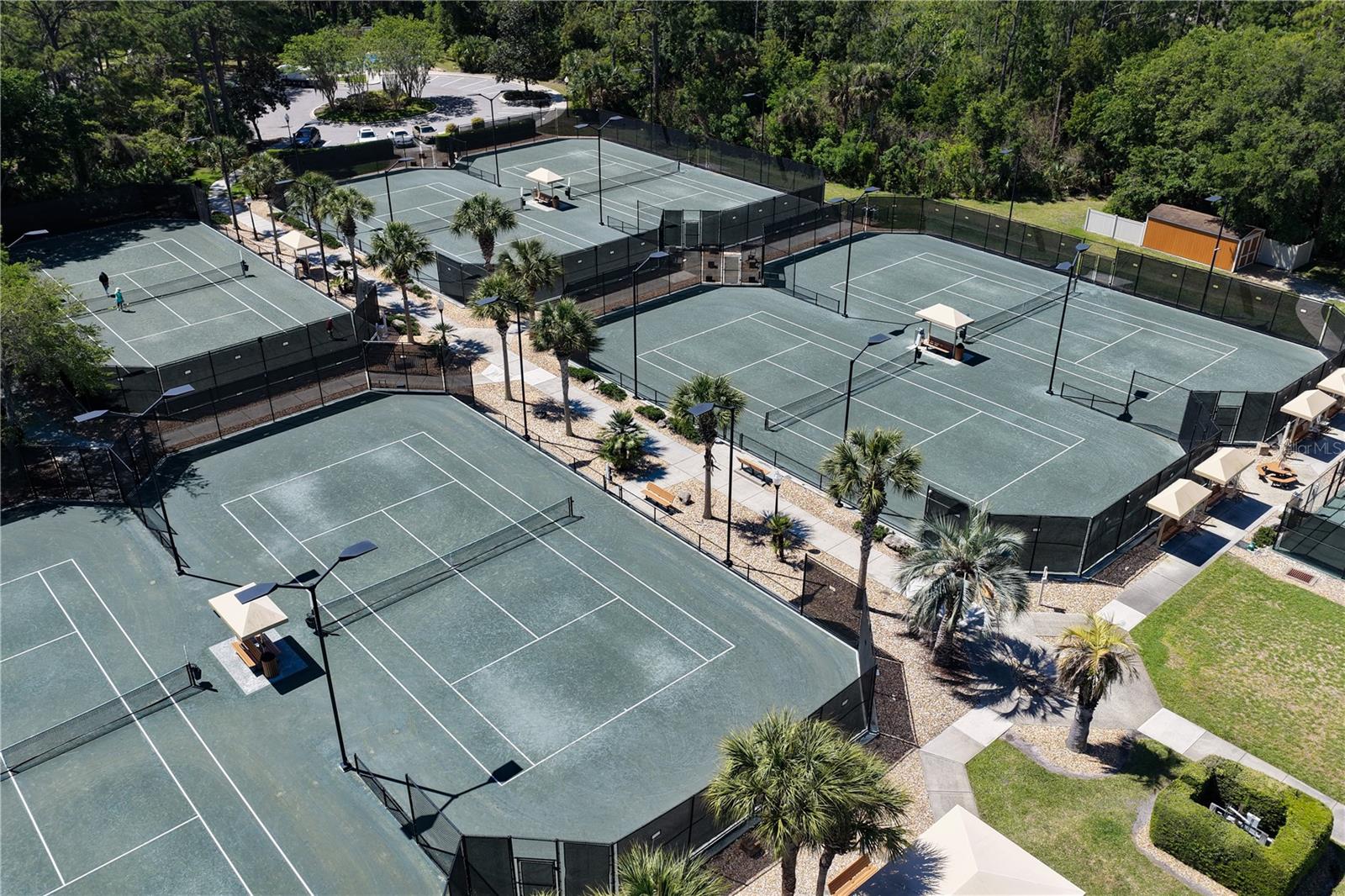 Several tennis and pickle ball courts