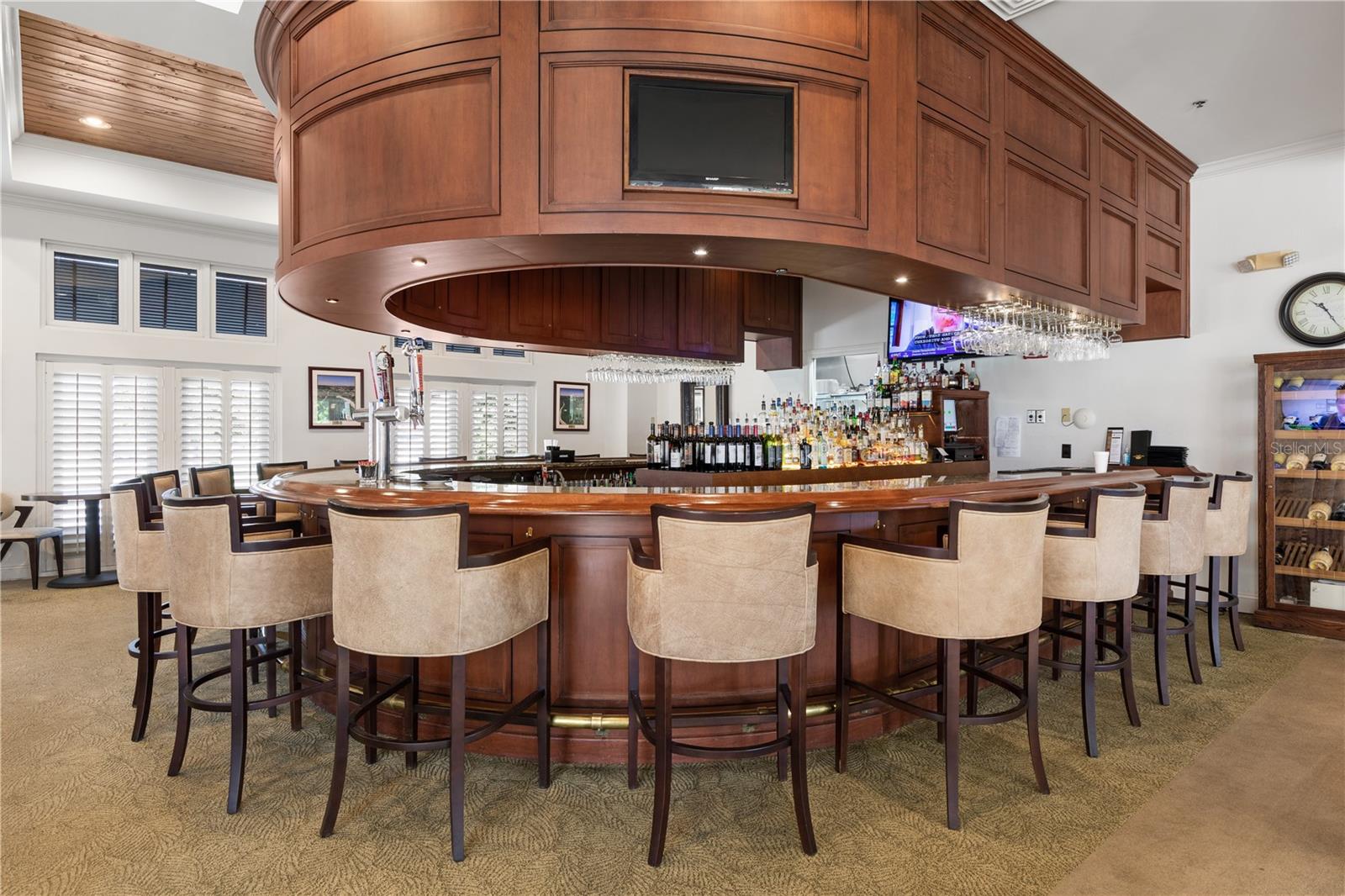 Golf clubhouse restaurant and bar