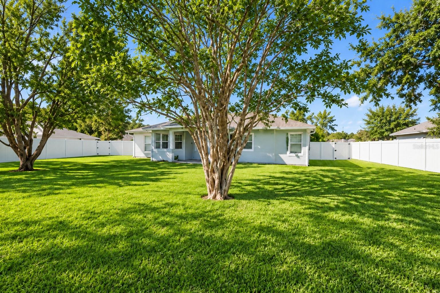 fenced in backyard