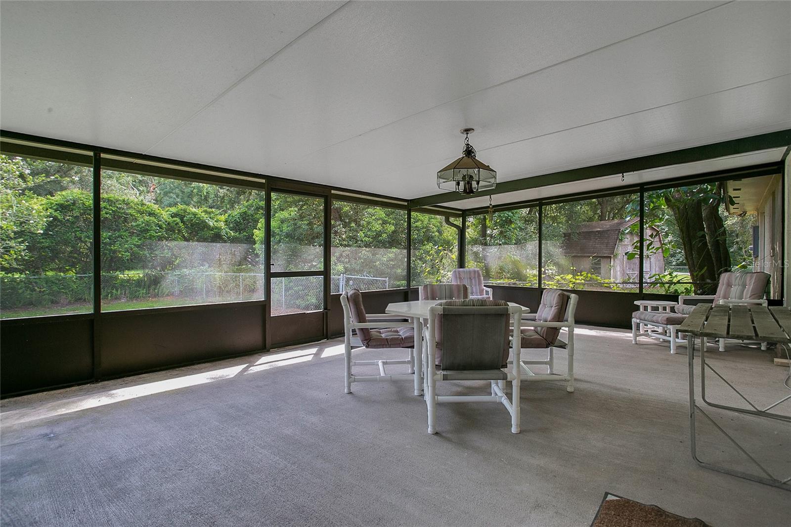outdoor living porch area