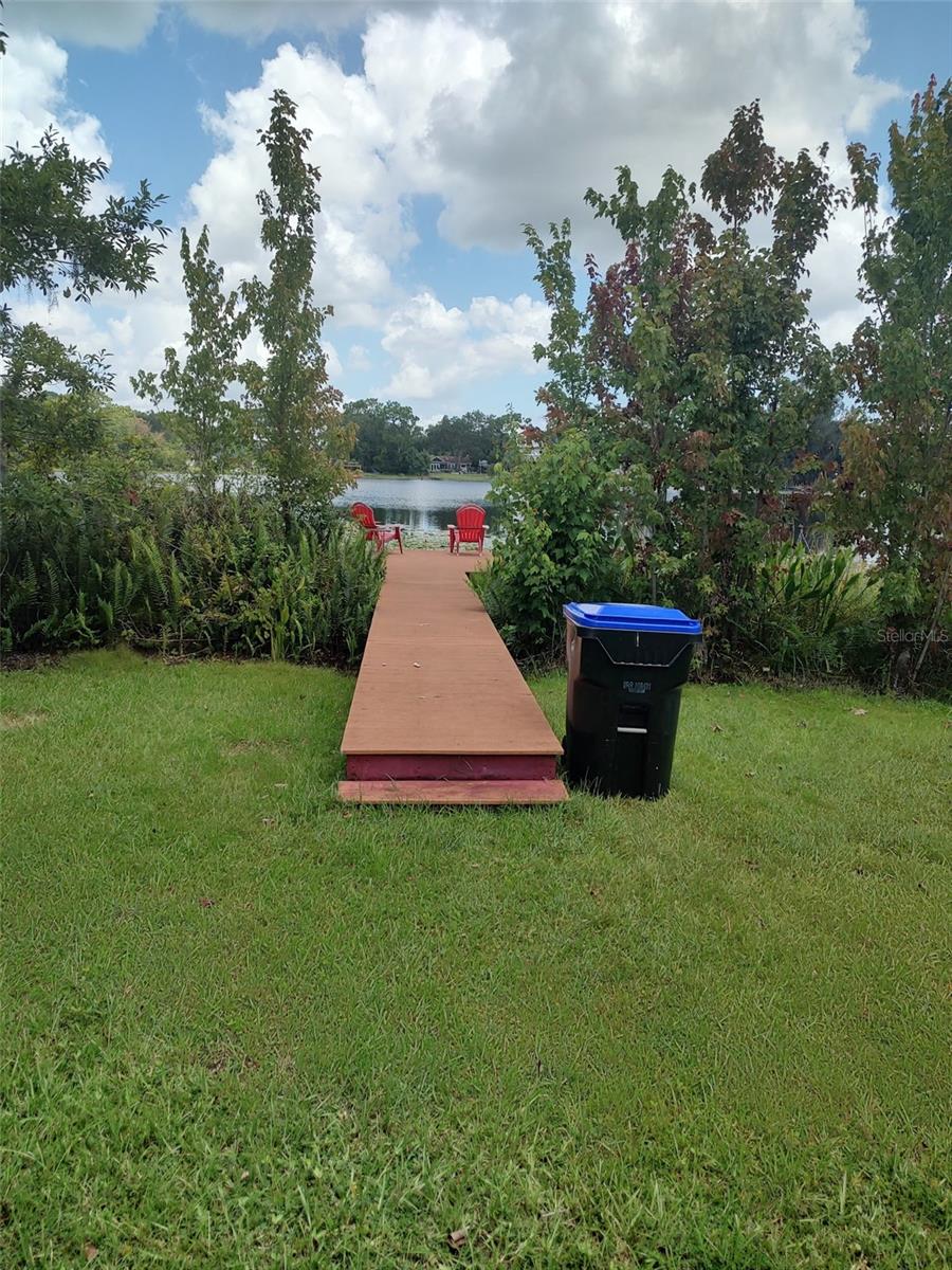 Community Dock located through a private and hidden access