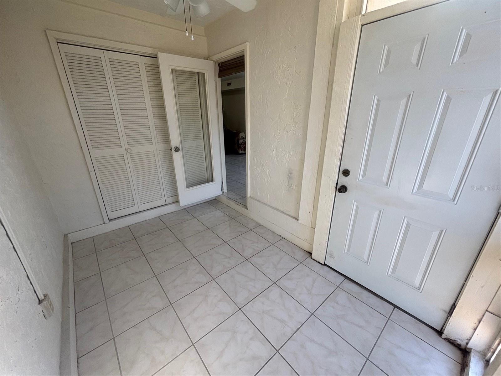 Indoor patio with outside access