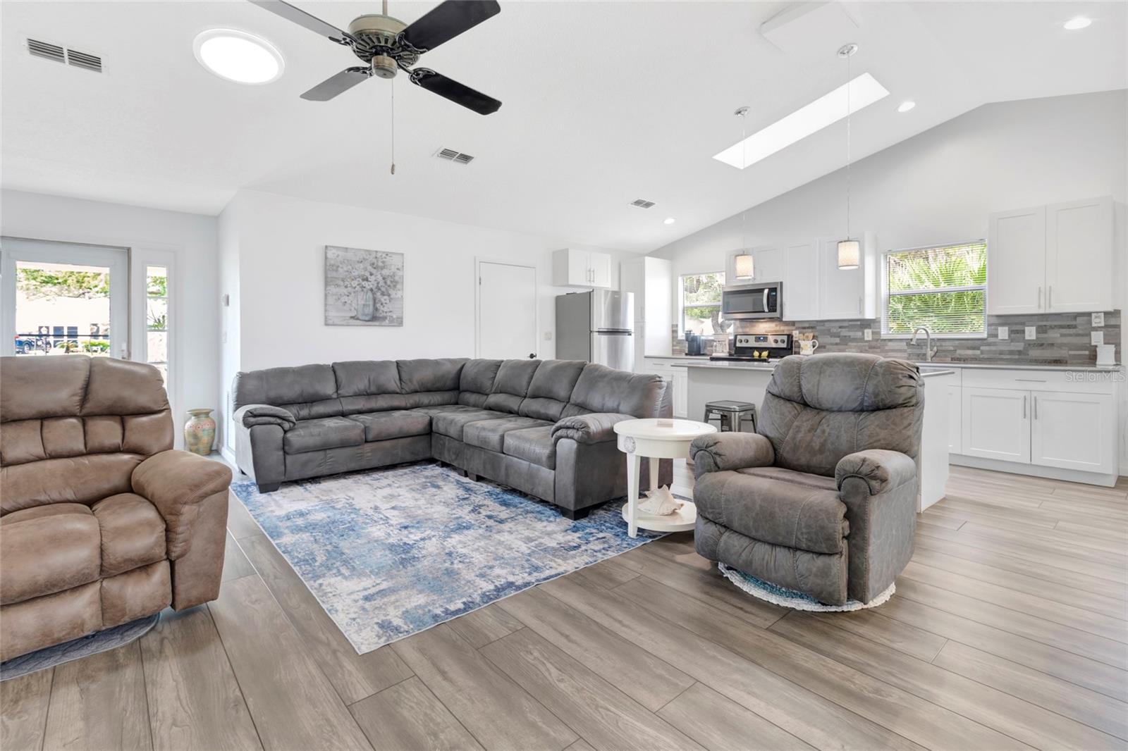 Skylights and large Florida room for plenty of natural light