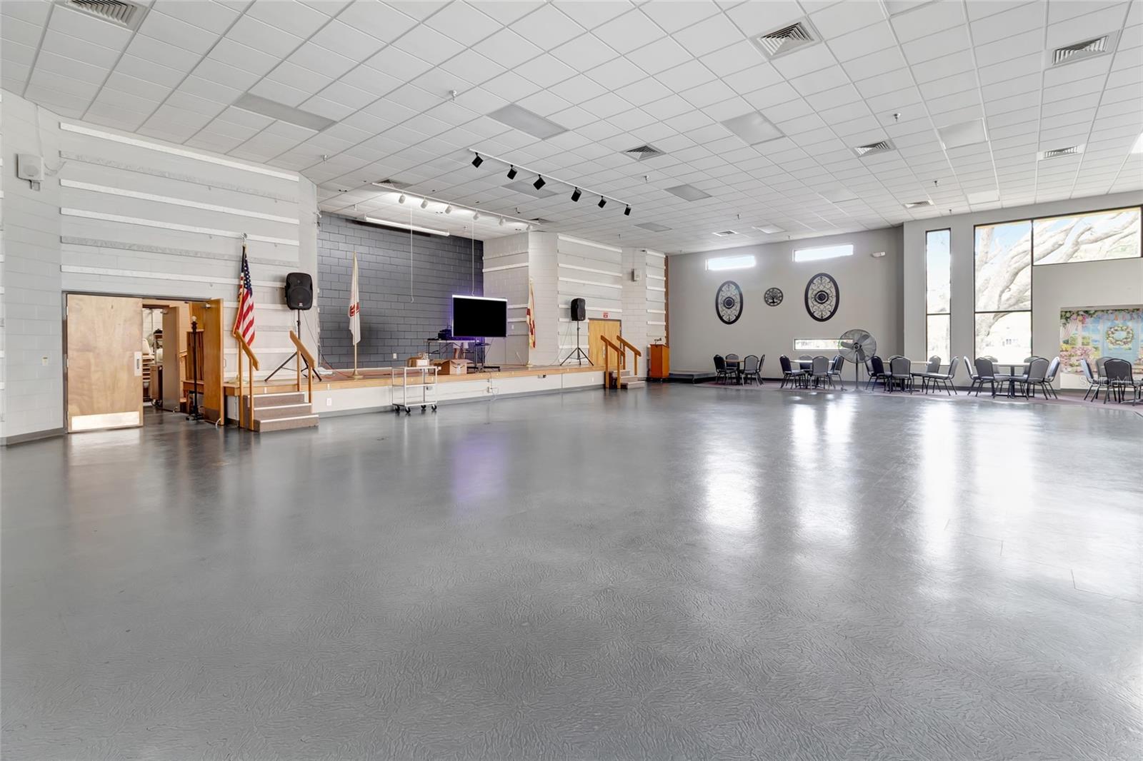 Community Stage and Rec Room