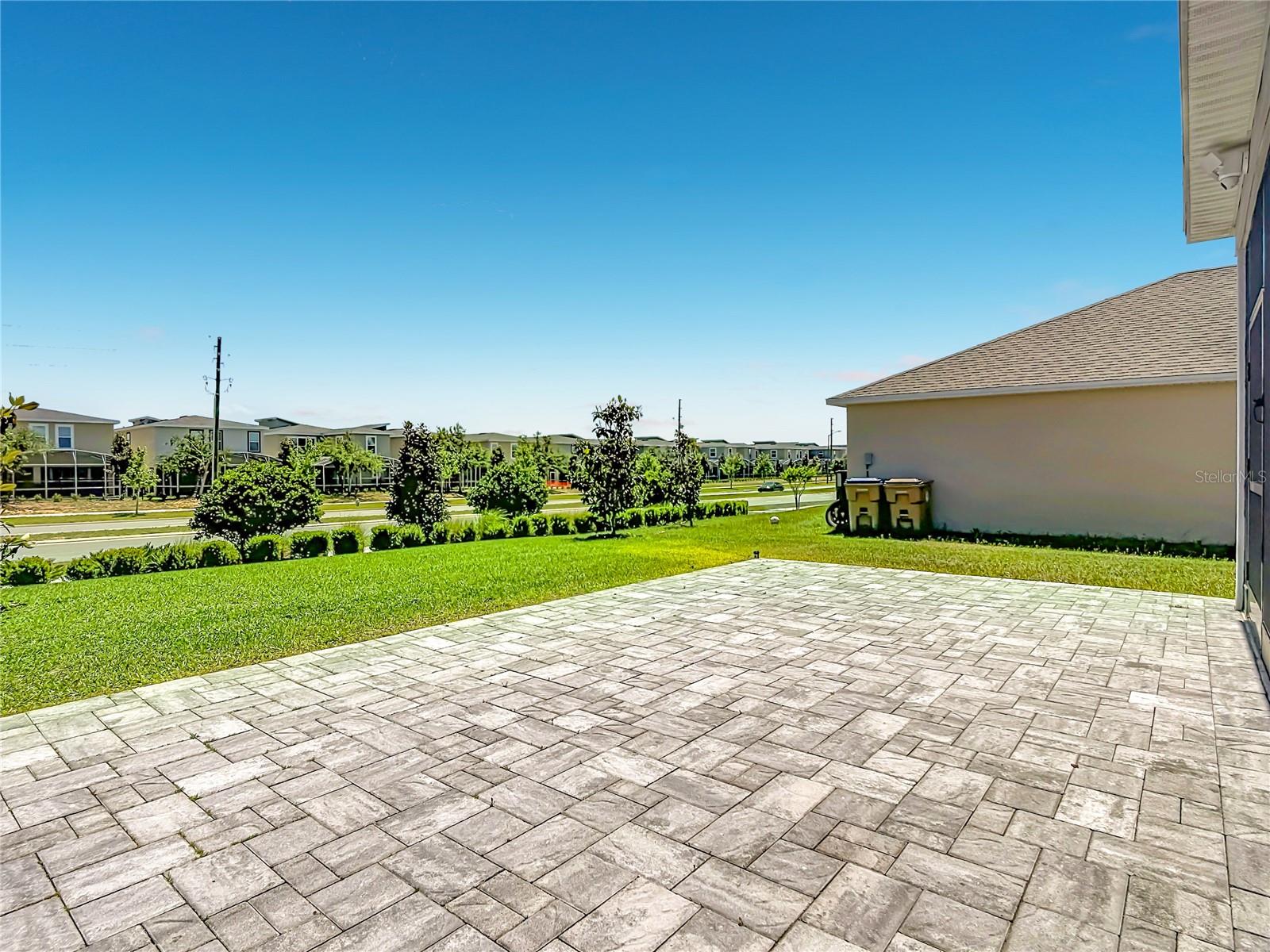 Paved patio