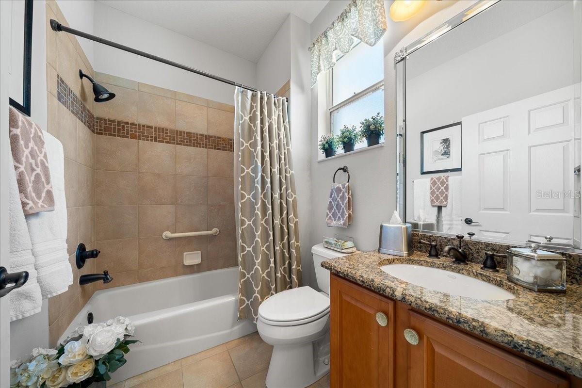Shower-Tub Combo & Granite Countertop