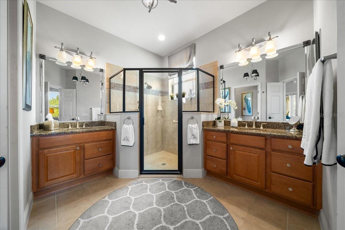 Primary Bathroom Features Dual Sinks