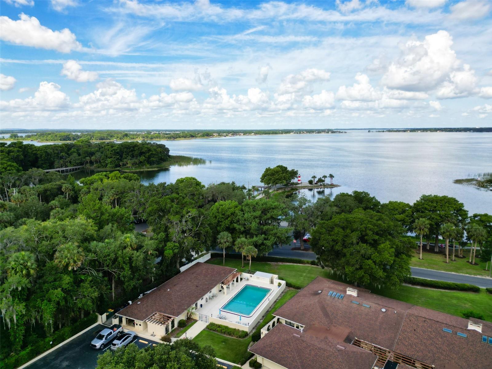 Community Clubhouse & Pool Overlooking Lake Dora