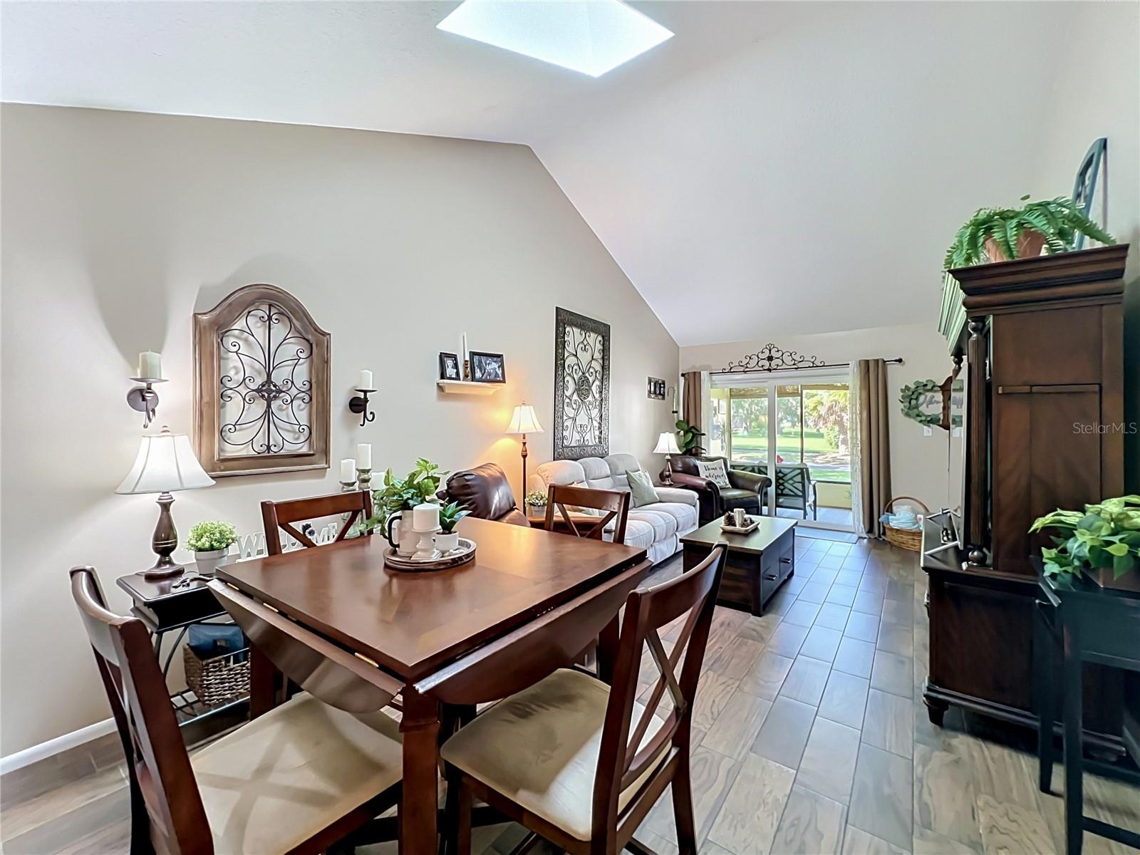 Dining Area / Living Room Combination wth Skylight