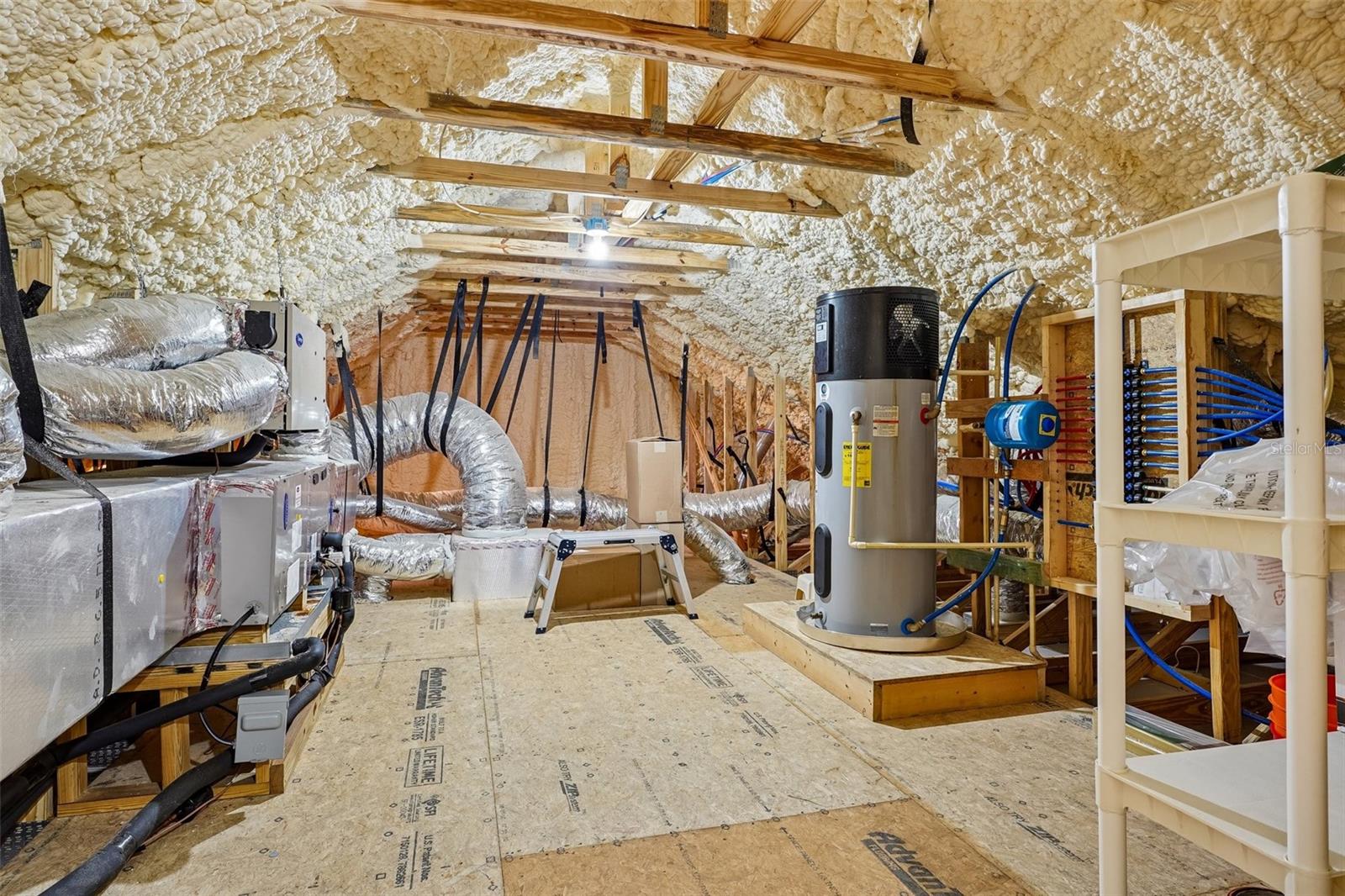 Spray Foam-Insulated Attic