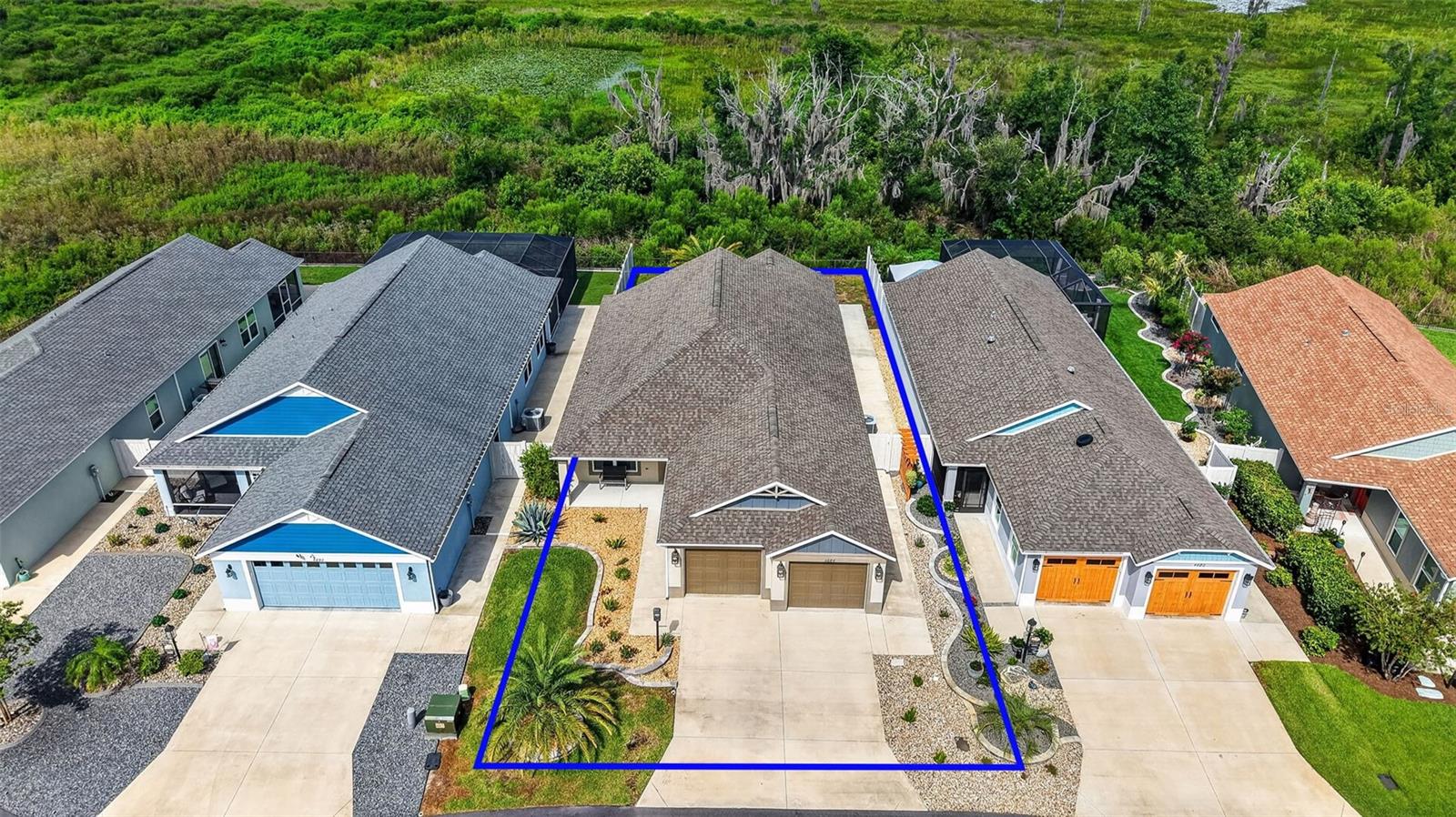 Aerial Front Elevation with Property Lines and Preserve Views! Aerial Front Elevation with Property Lines and Preserve Views!
