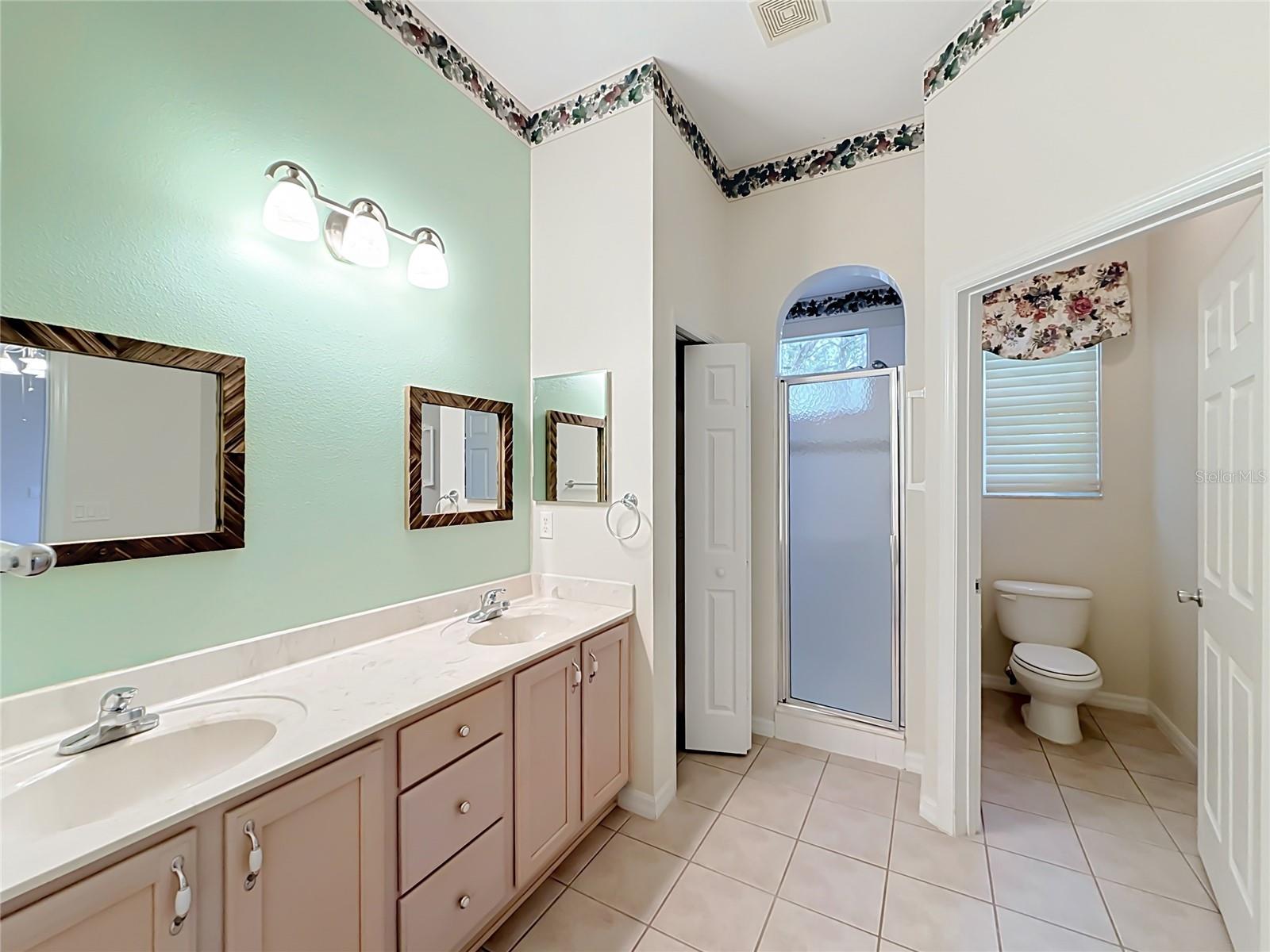 Walk in shower and water closet