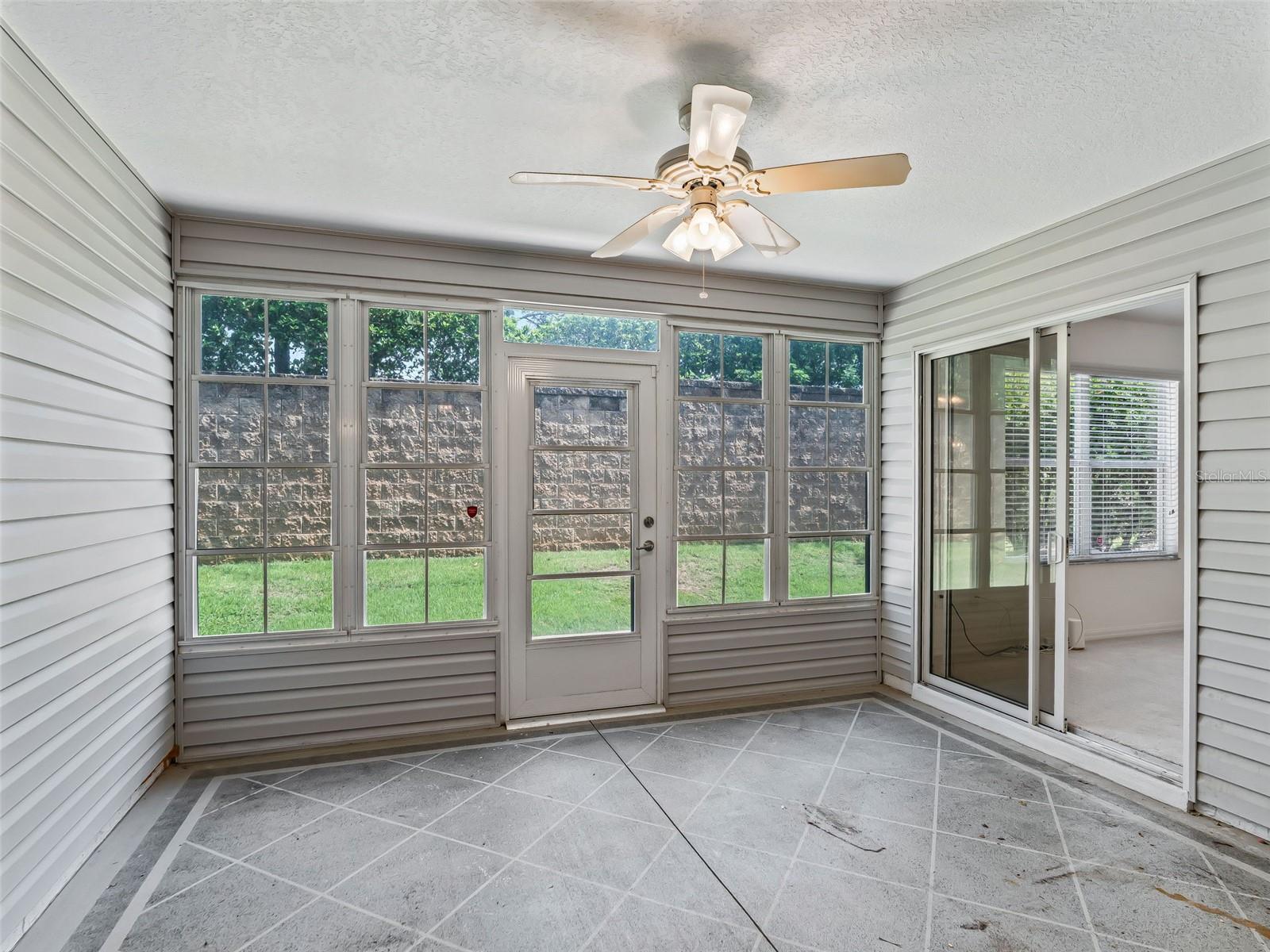 Lanai with Vinyl Windows