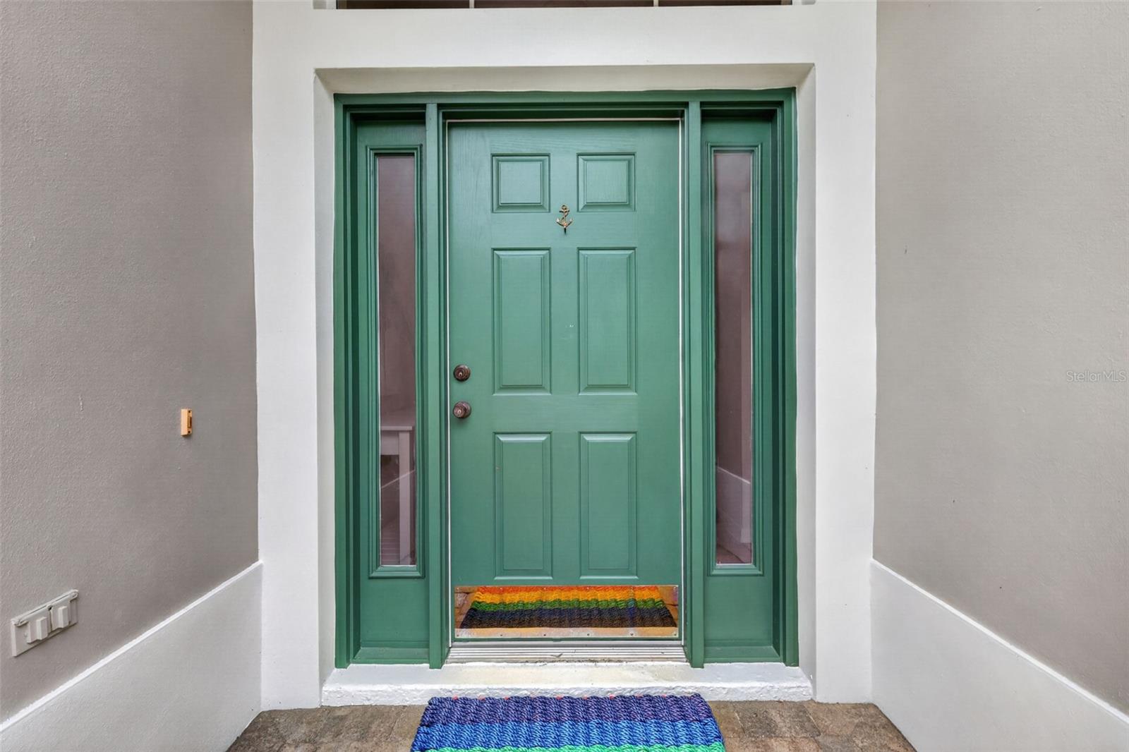 Front door with side lites and transom window Front door with side lites and transom window