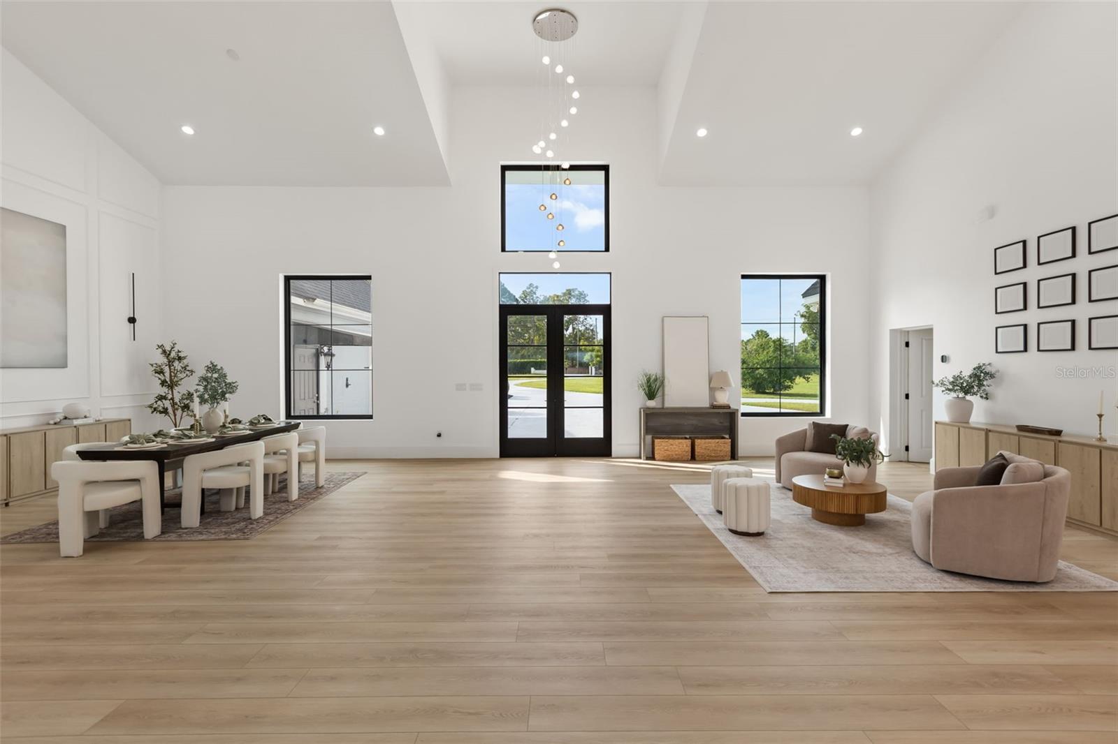 Entry with Dining and Sitting Areas