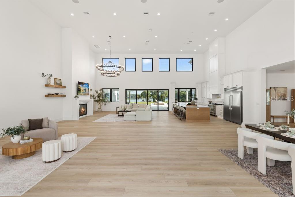 Living Room, Kitchen, Dining Room